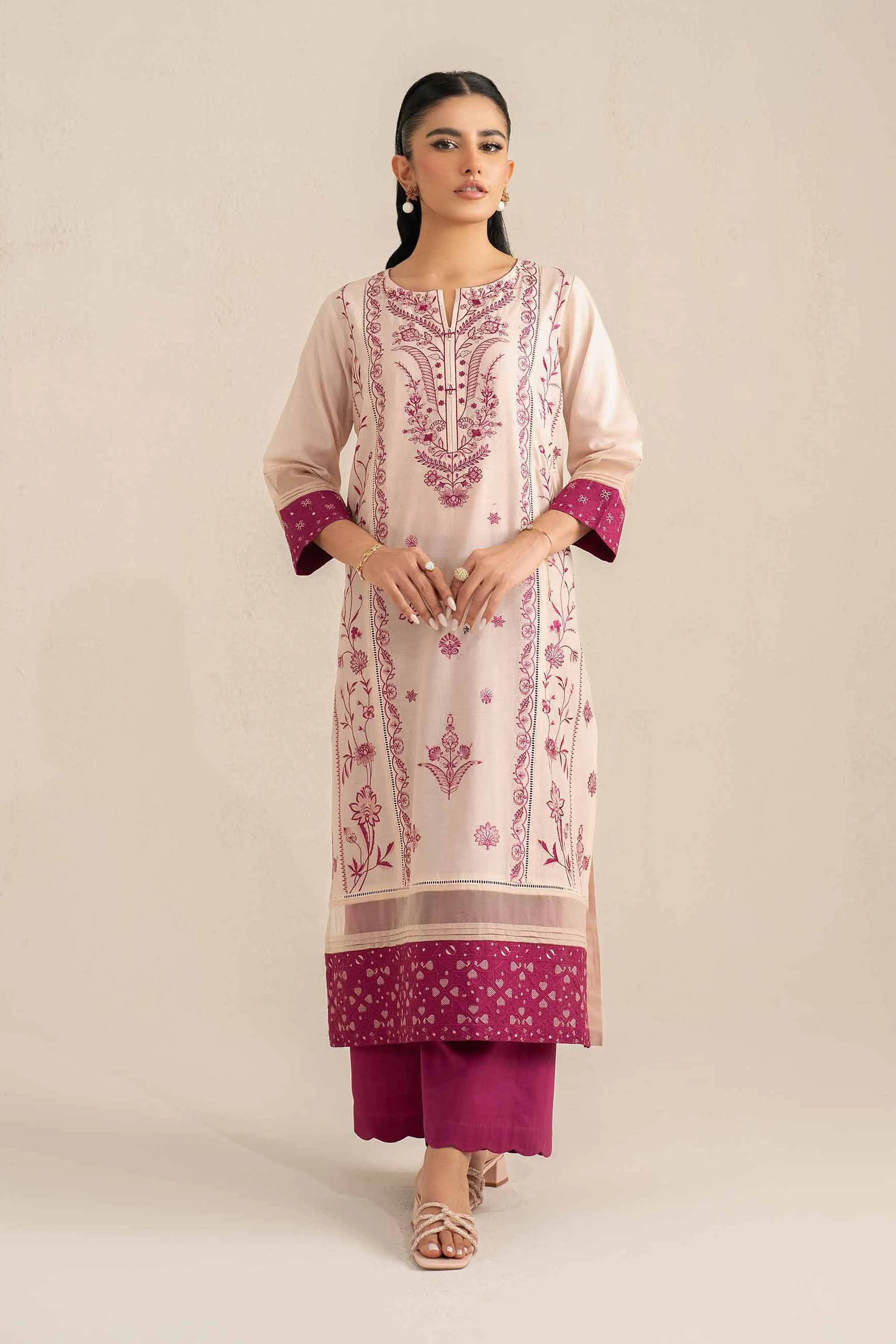 2 Piece - Embroidered Suit - KFS25-35