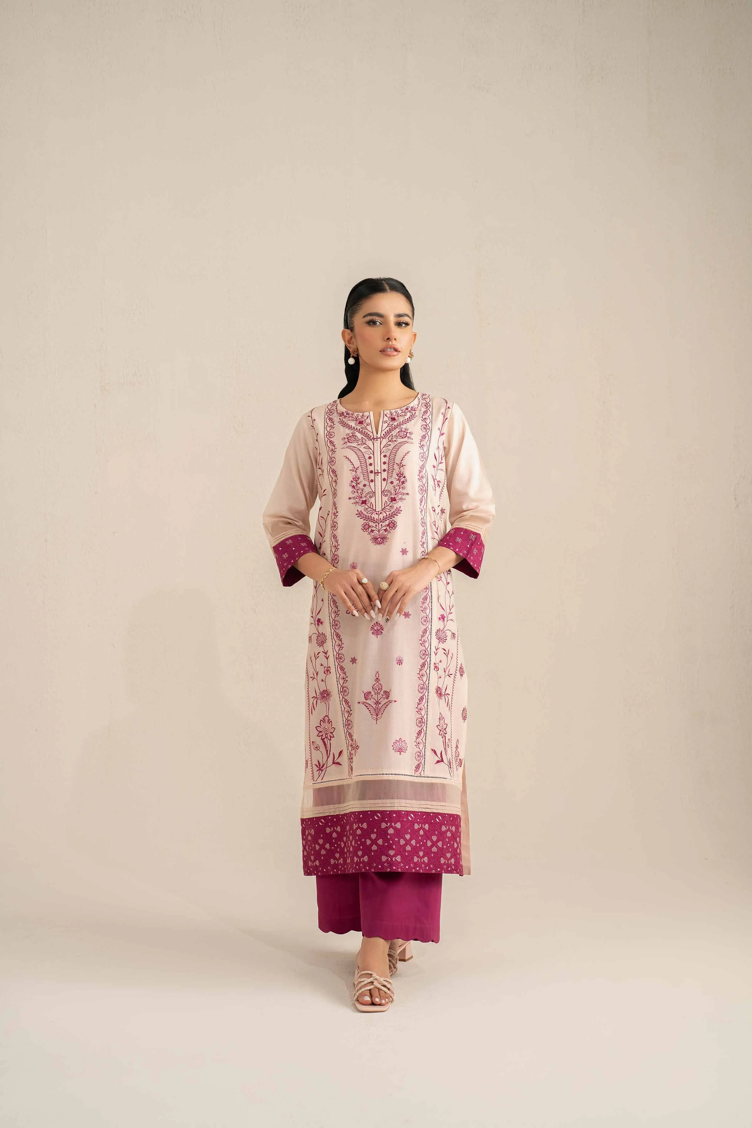 2 Piece - Embroidered Suit - KFS25-35