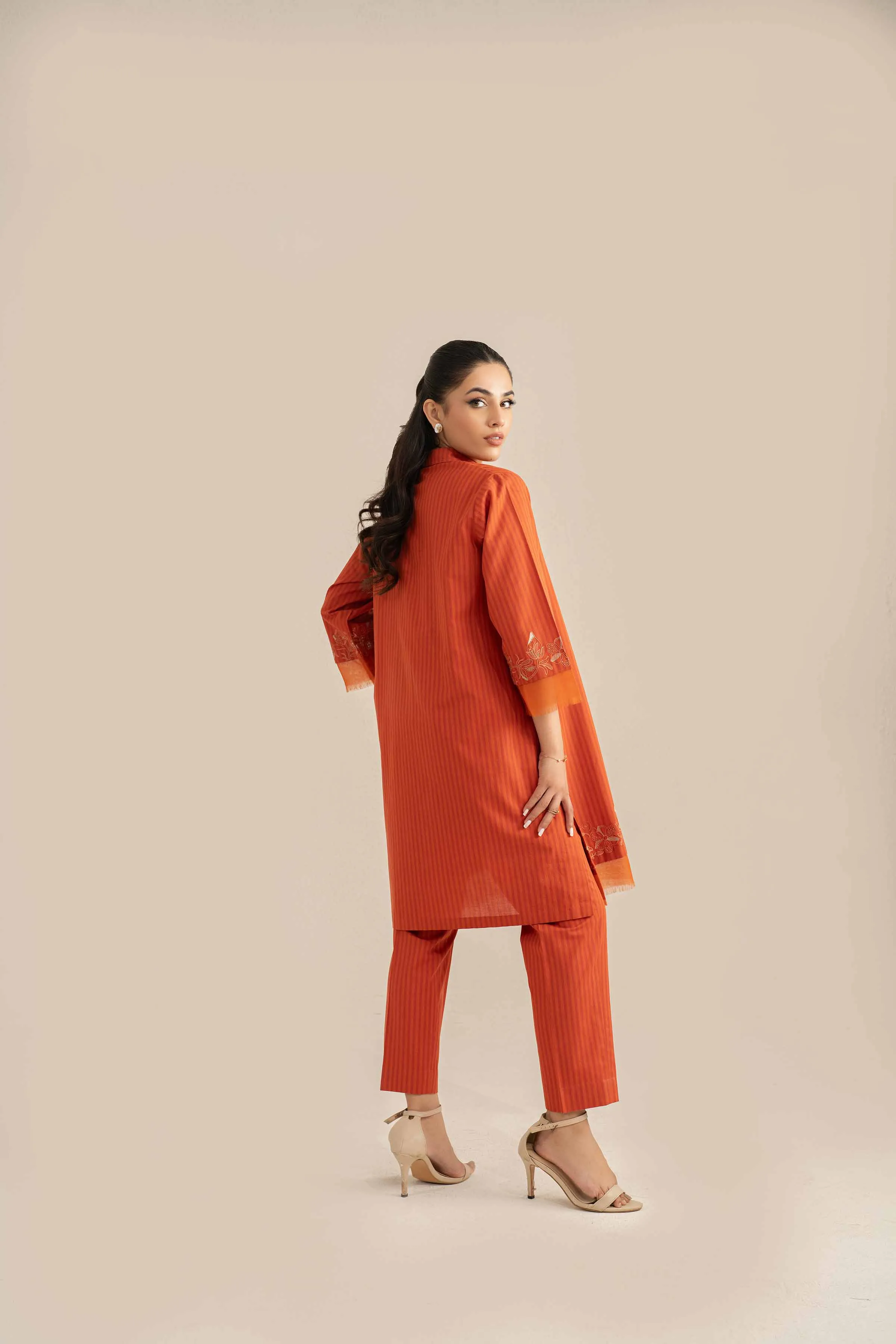 2 Piece - Embroidered Suit - KPS25-07