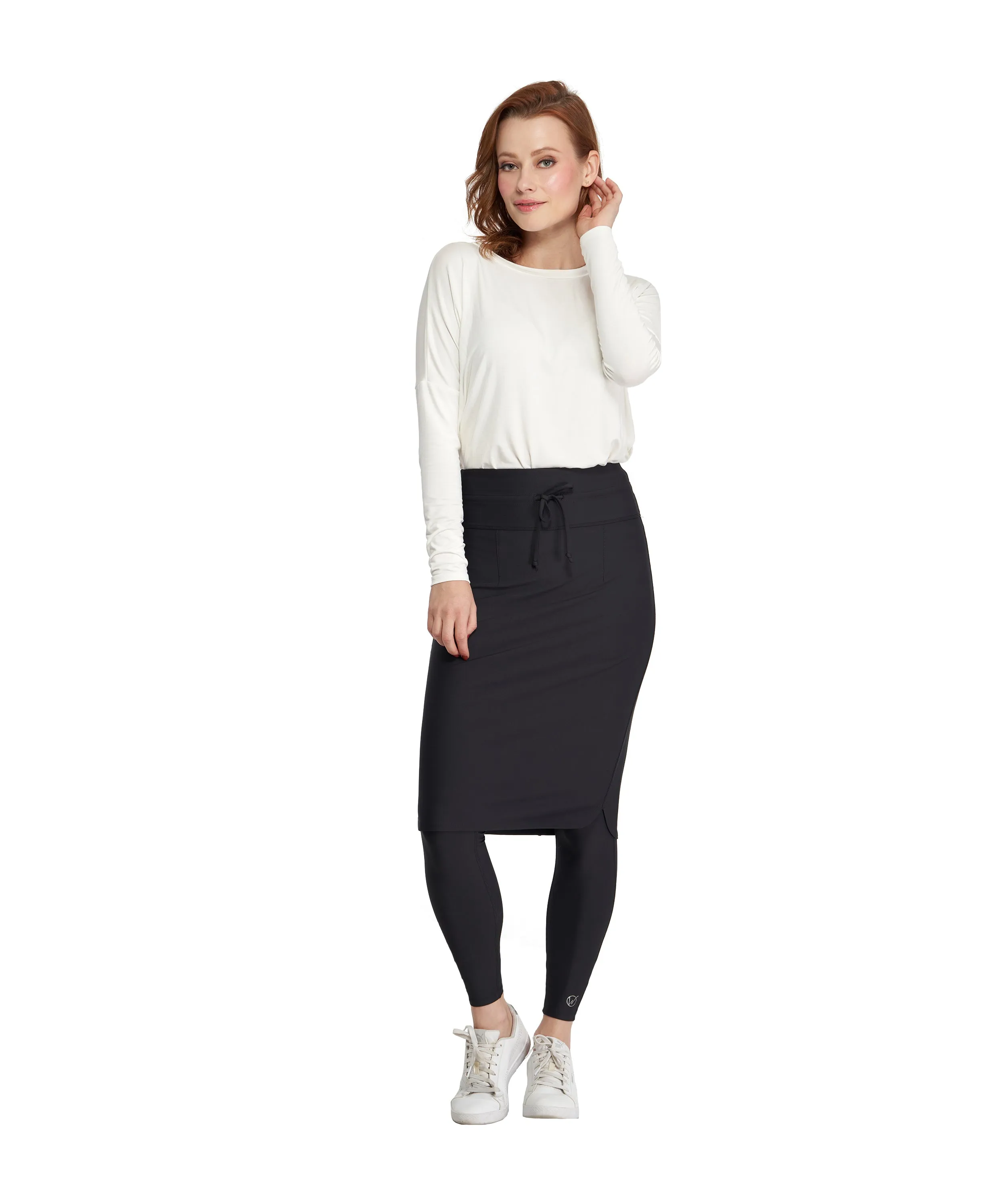 Activewear Pencil Skirt Attached to Leggings, Colors
