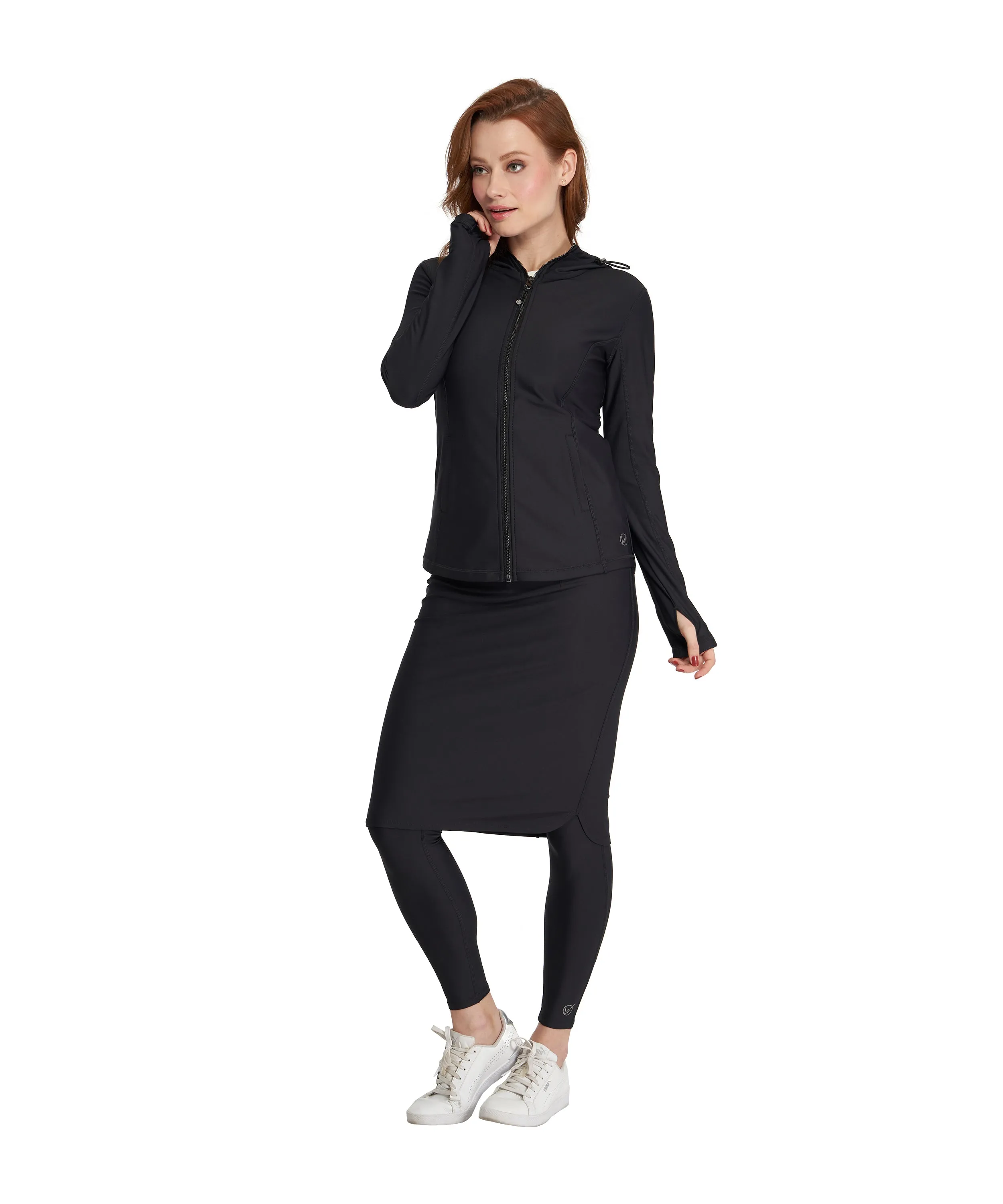 Activewear Pencil Skirt Attached to Leggings, Colors