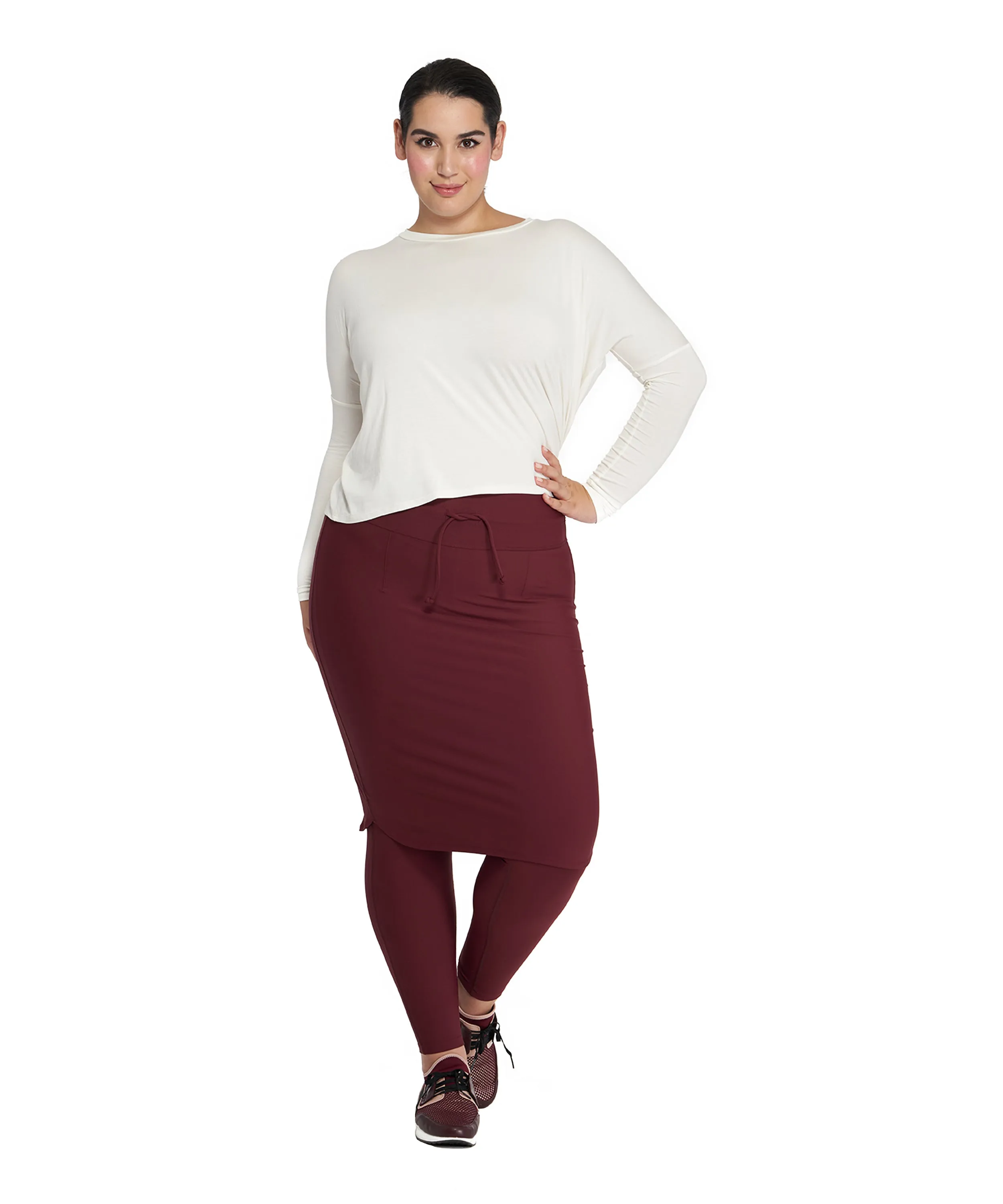Activewear Pencil Skirt Attached to Leggings, Colors