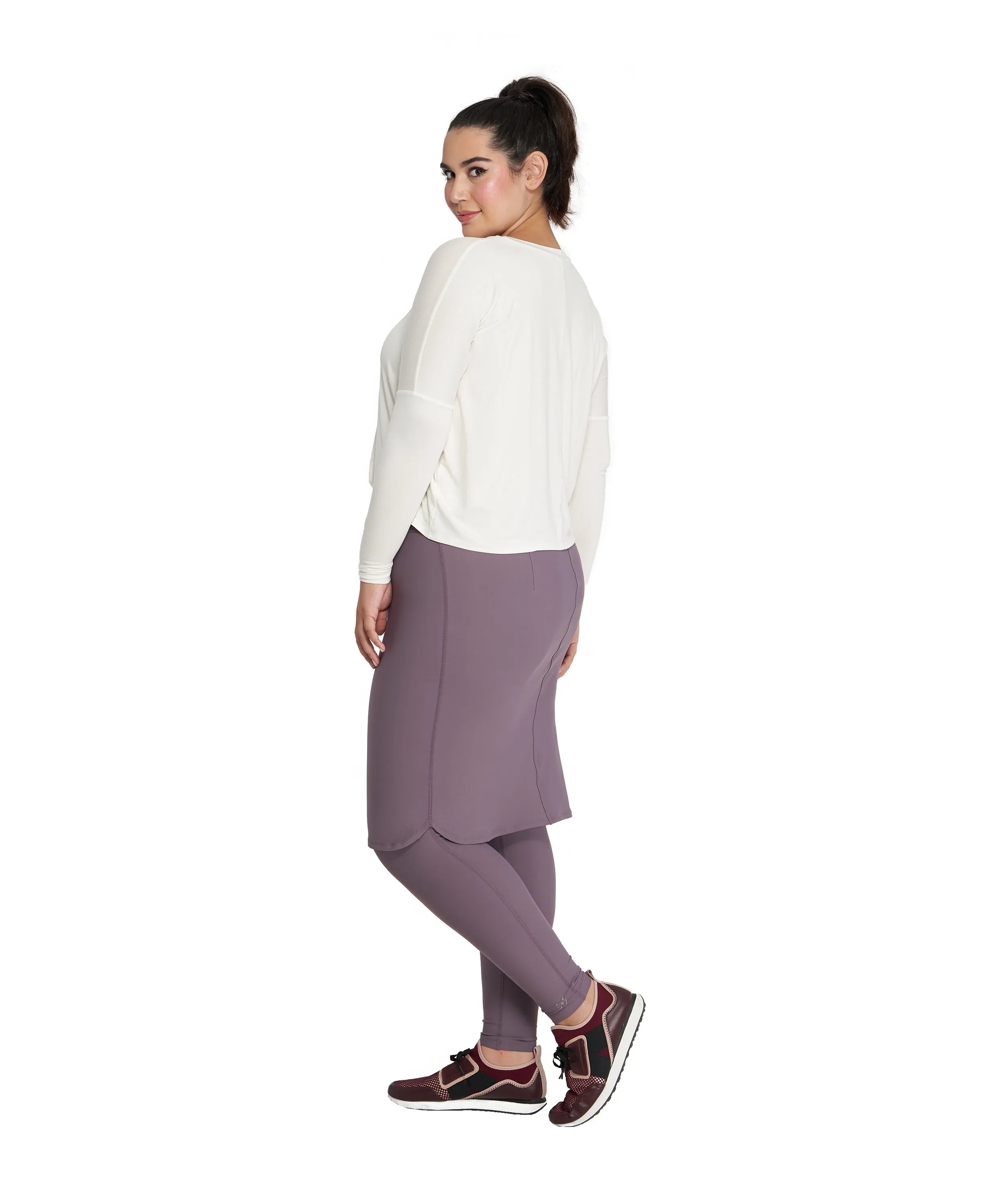 Activewear Pencil Skirt Attached to Leggings, Colors