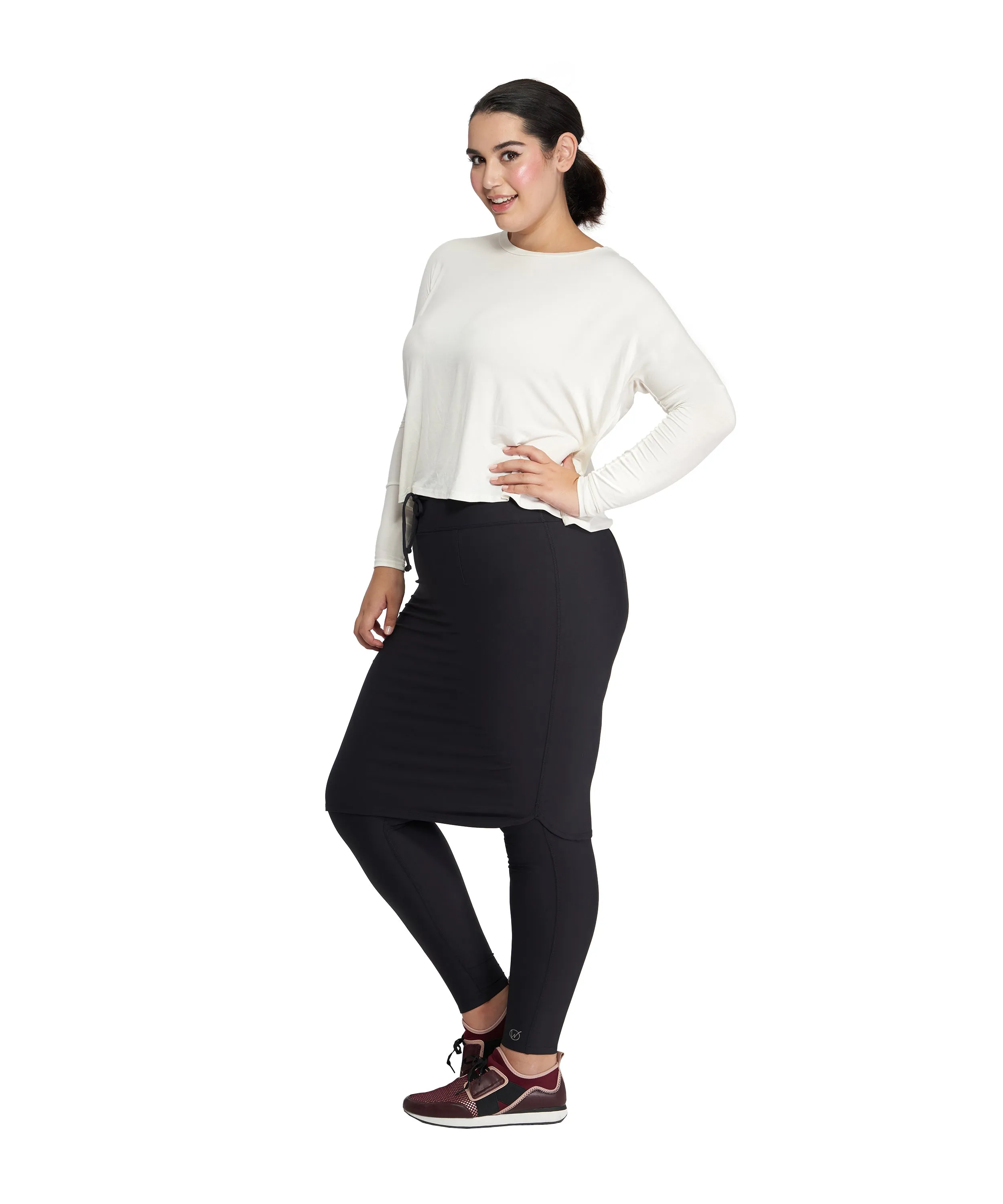 Activewear Pencil Skirt Attached to Leggings, Colors