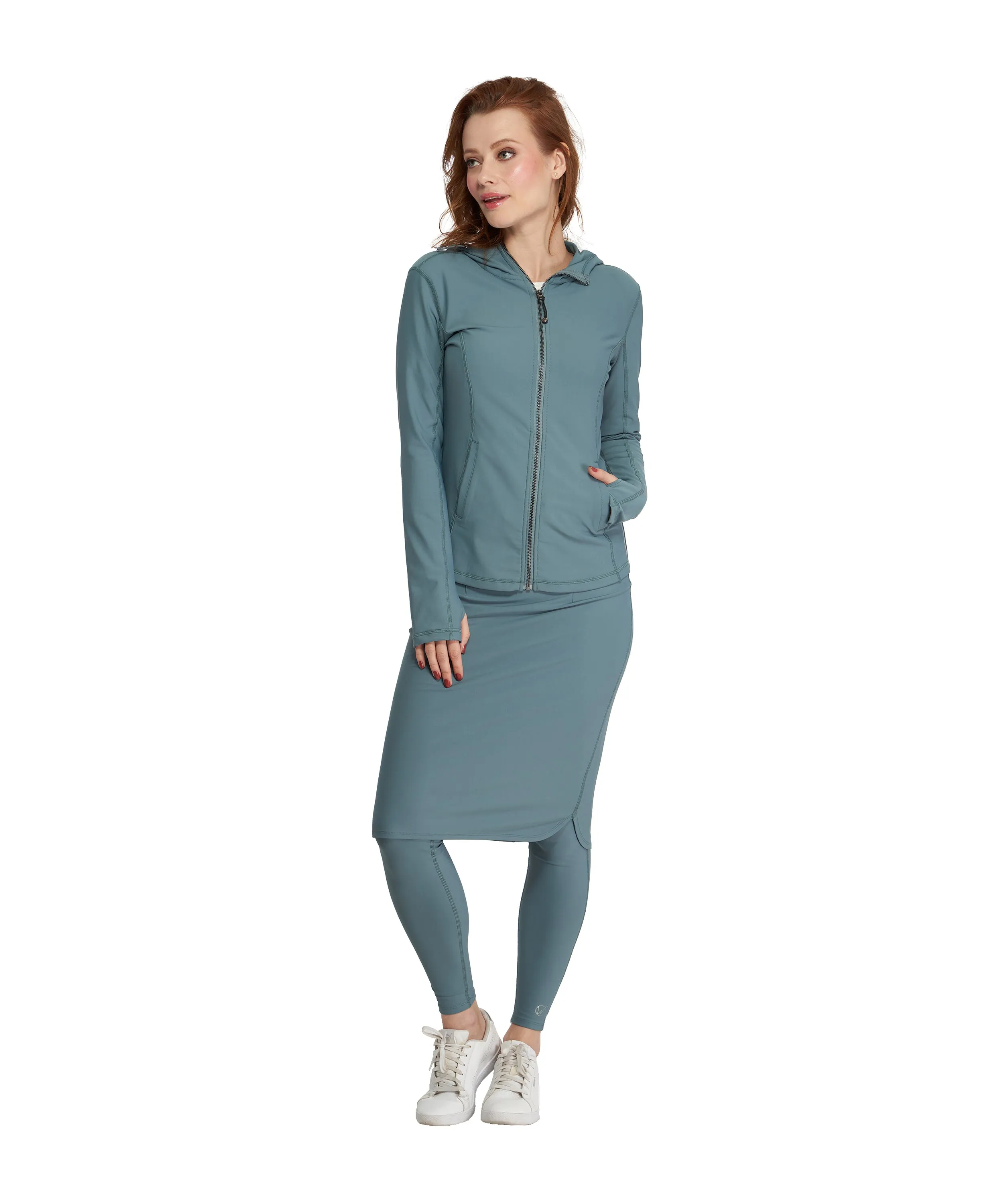 Activewear Pencil Skirt Attached to Leggings, Colors