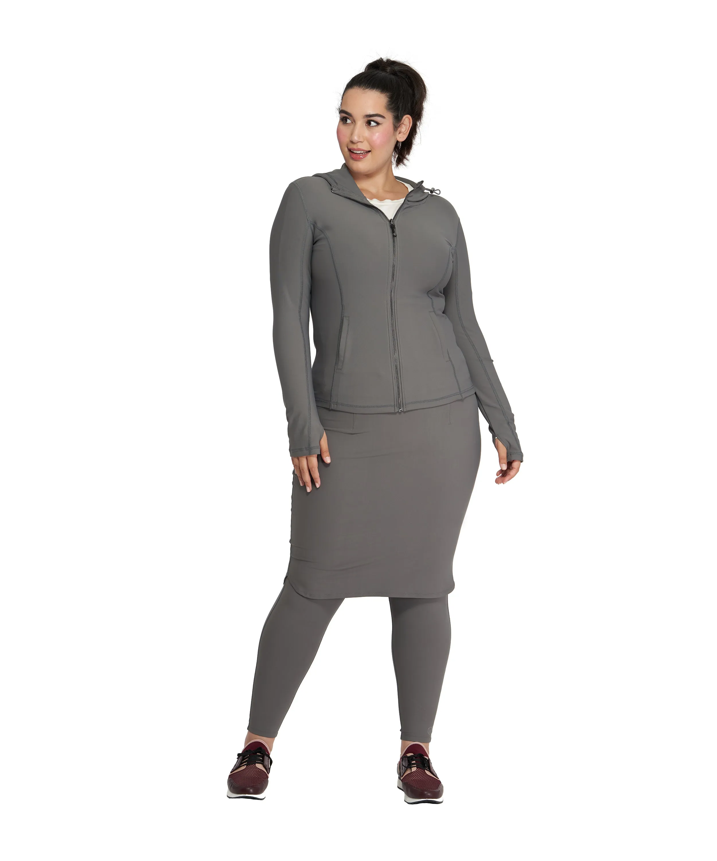 Activewear Pencil Skirt Attached to Leggings, Colors