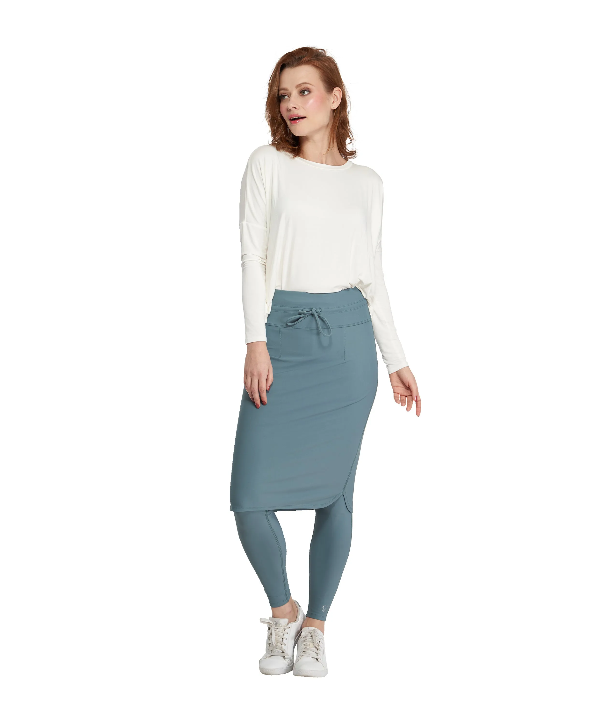 Activewear Pencil Skirt Attached to Leggings, Colors