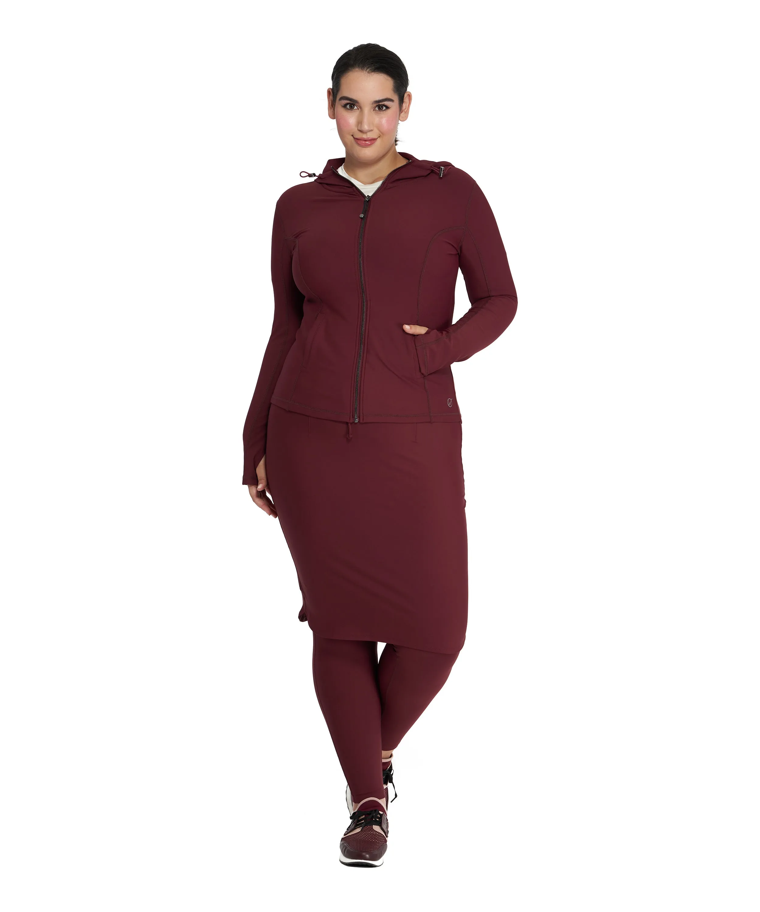 Activewear Pencil Skirt Attached to Leggings, Colors