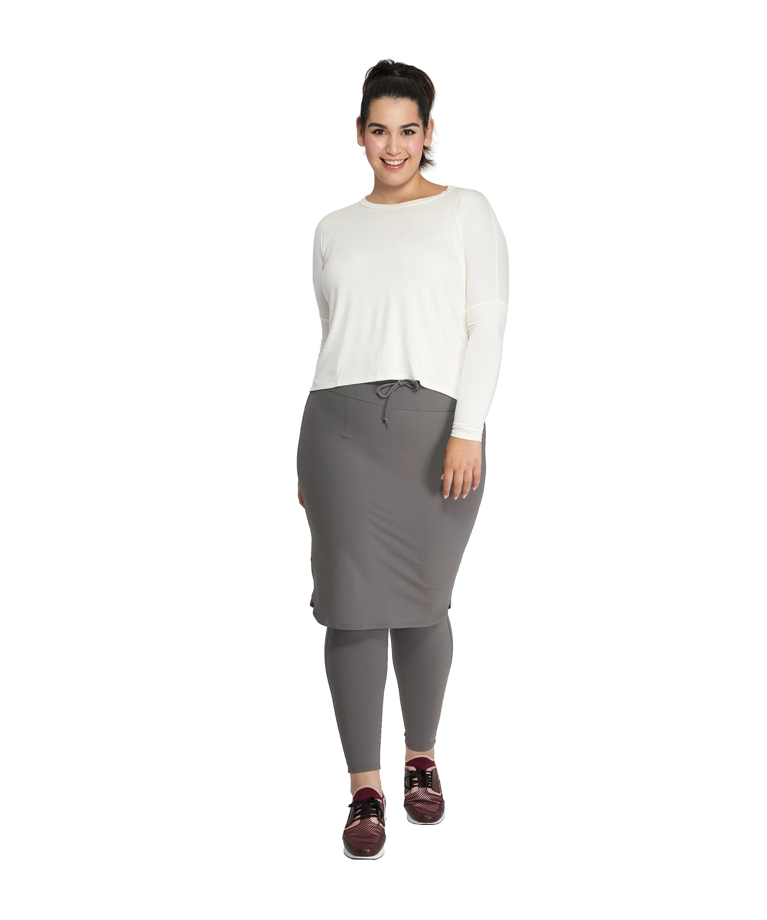 Activewear Pencil Skirt Attached to Leggings, Colors