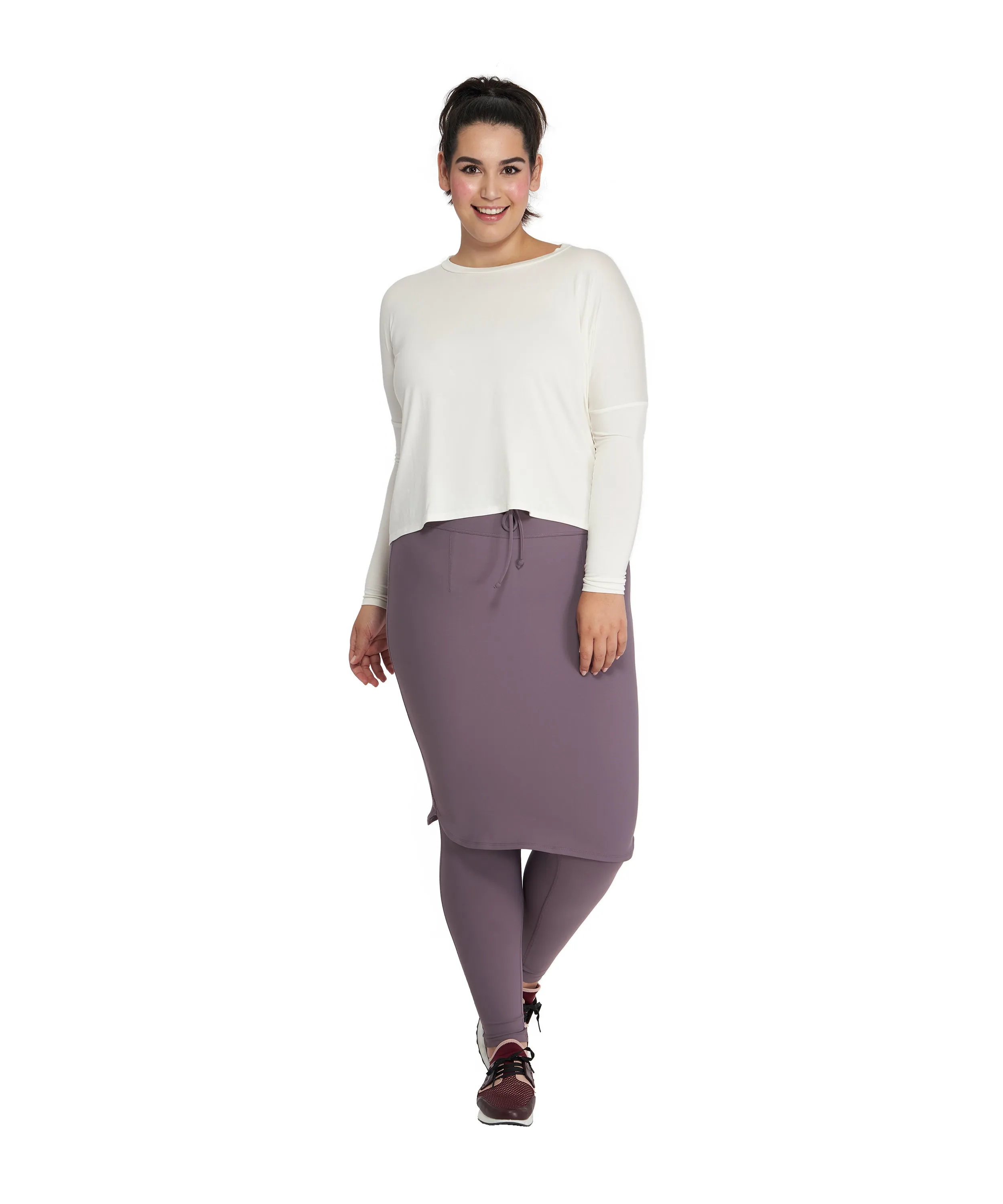 Activewear Pencil Skirt Attached to Leggings, Colors