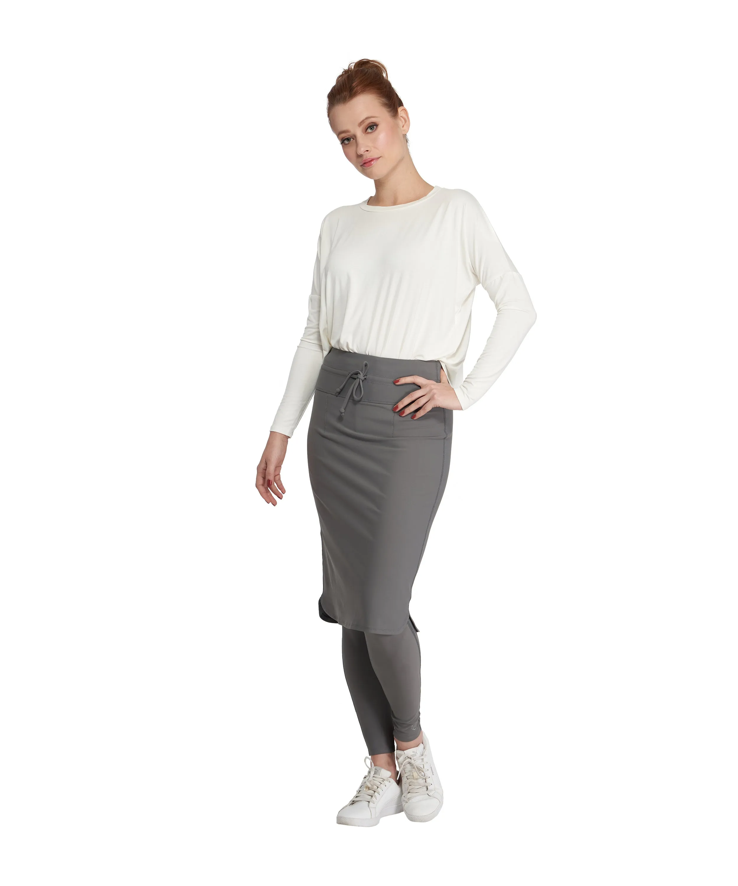 Activewear Pencil Skirt Attached to Leggings, Colors