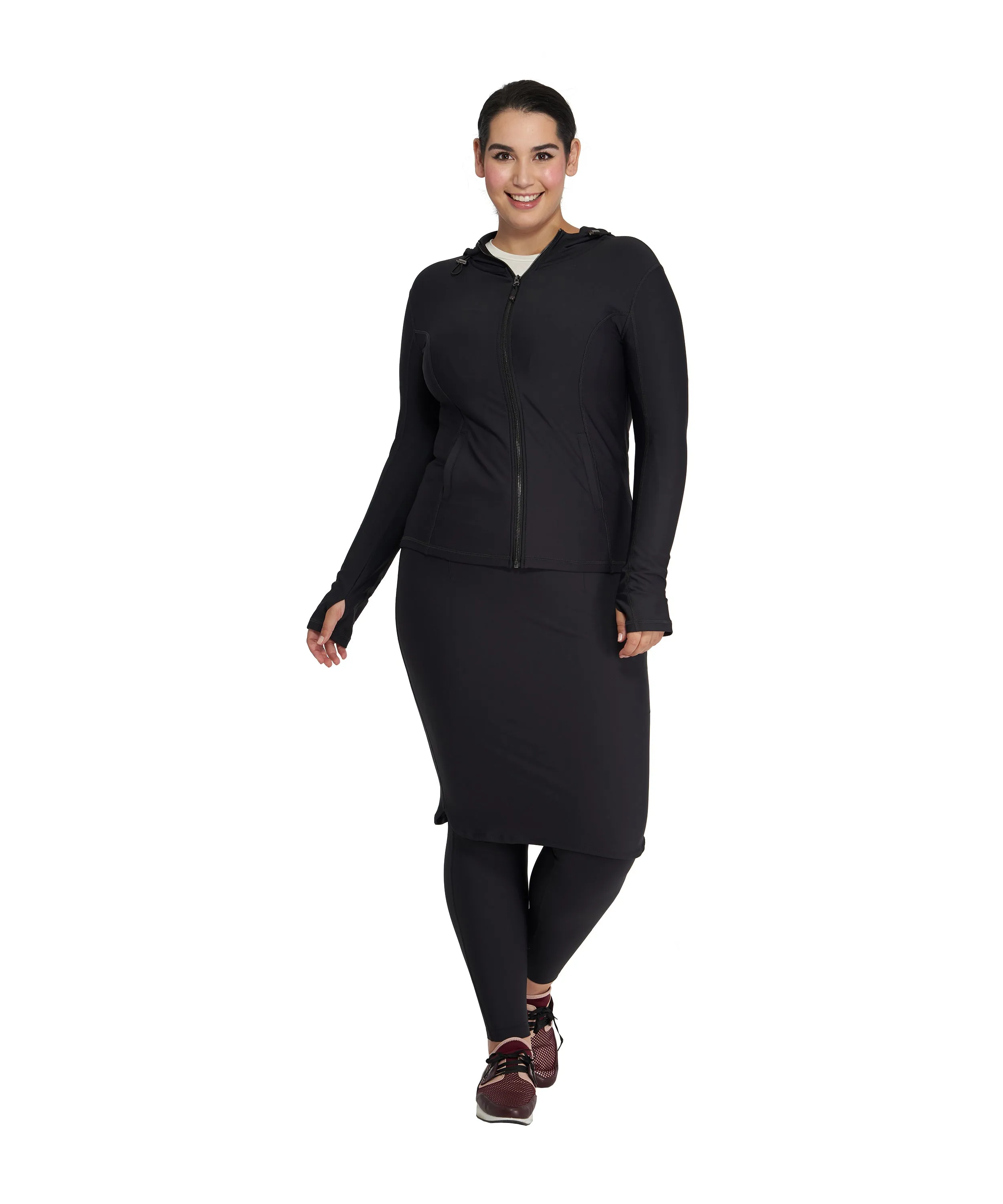 Activewear Pencil Skirt Attached to Leggings, Colors