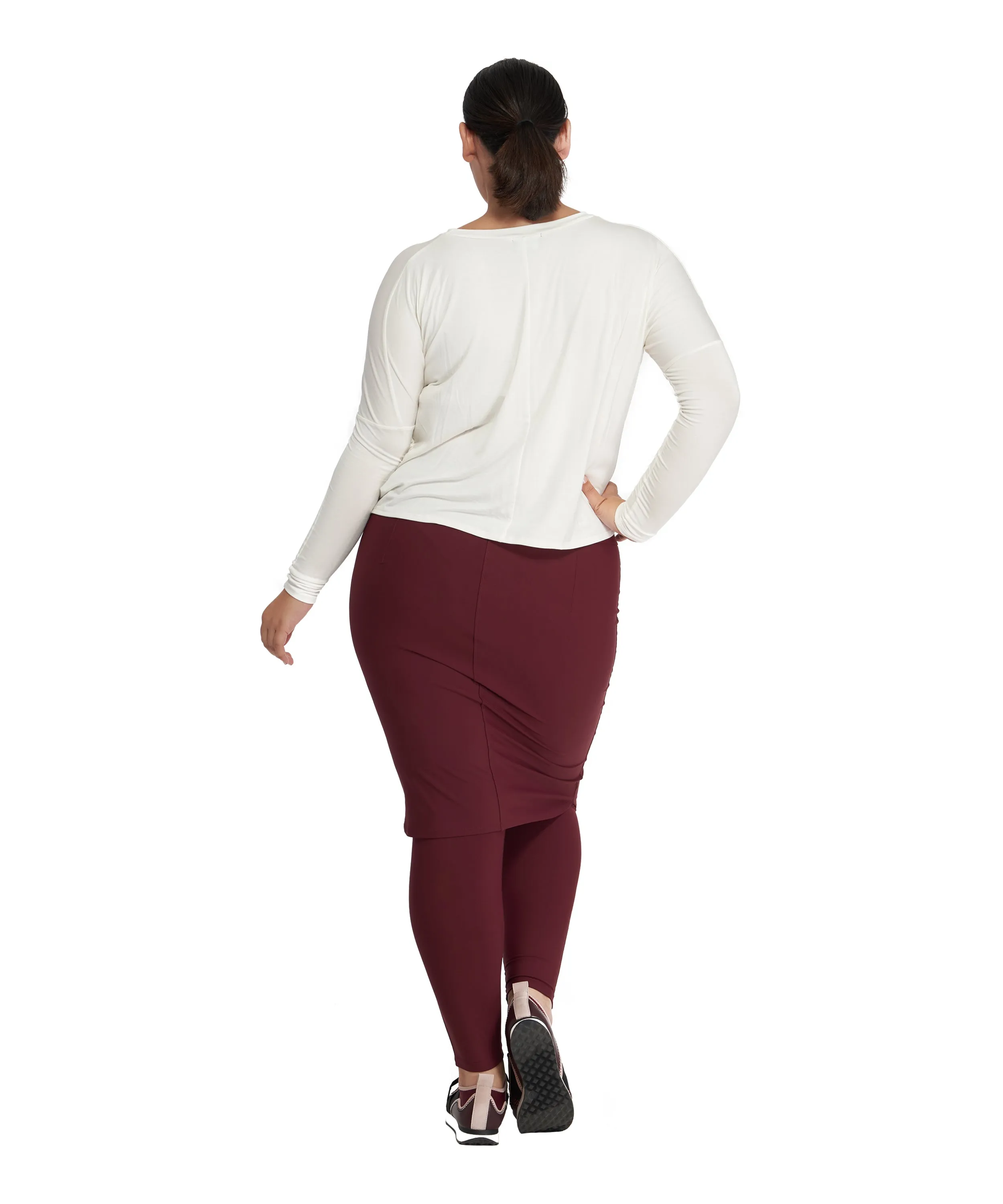 Activewear Pencil Skirt Attached to Leggings, Colors