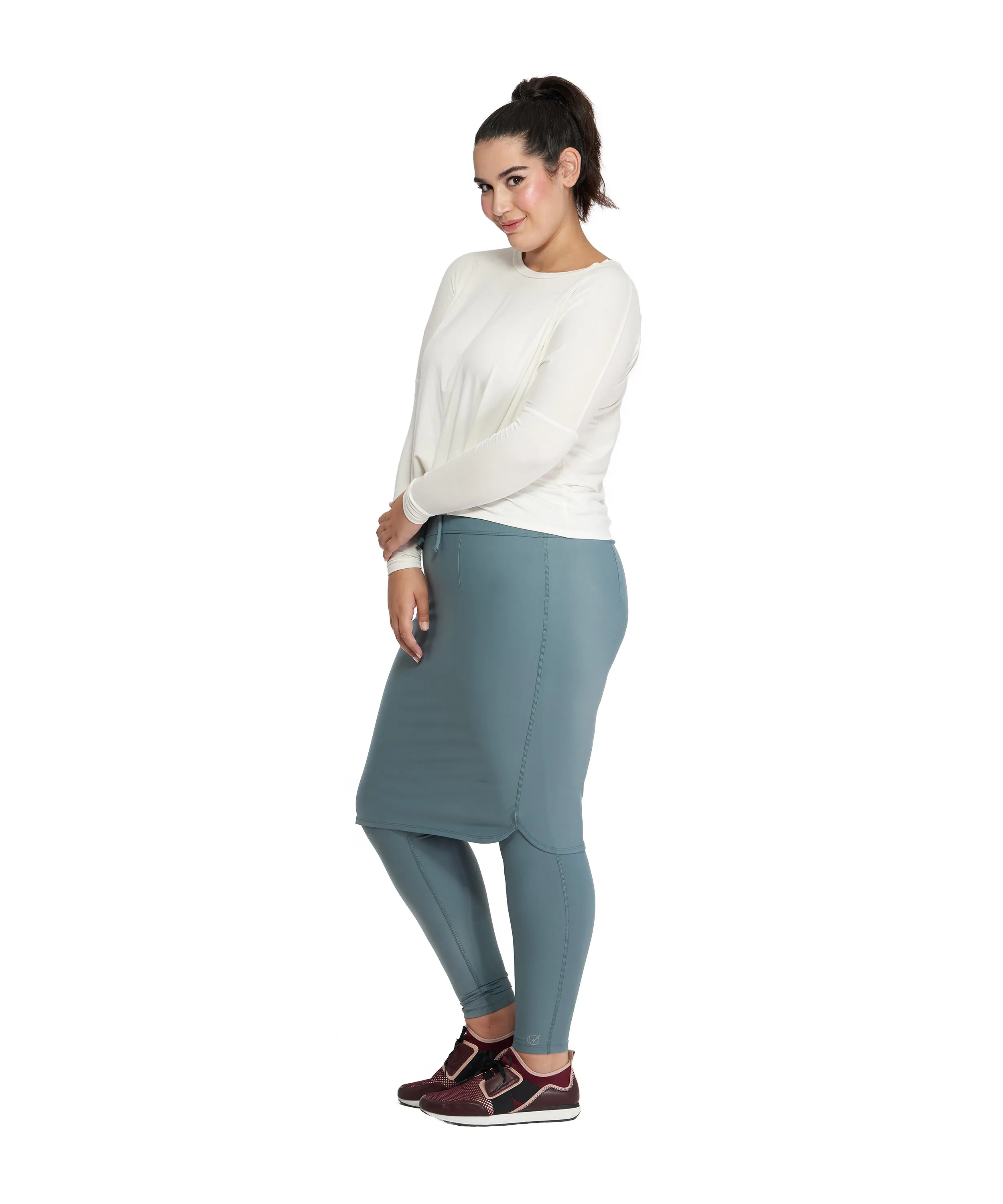 Activewear Pencil Skirt Attached to Leggings, Colors