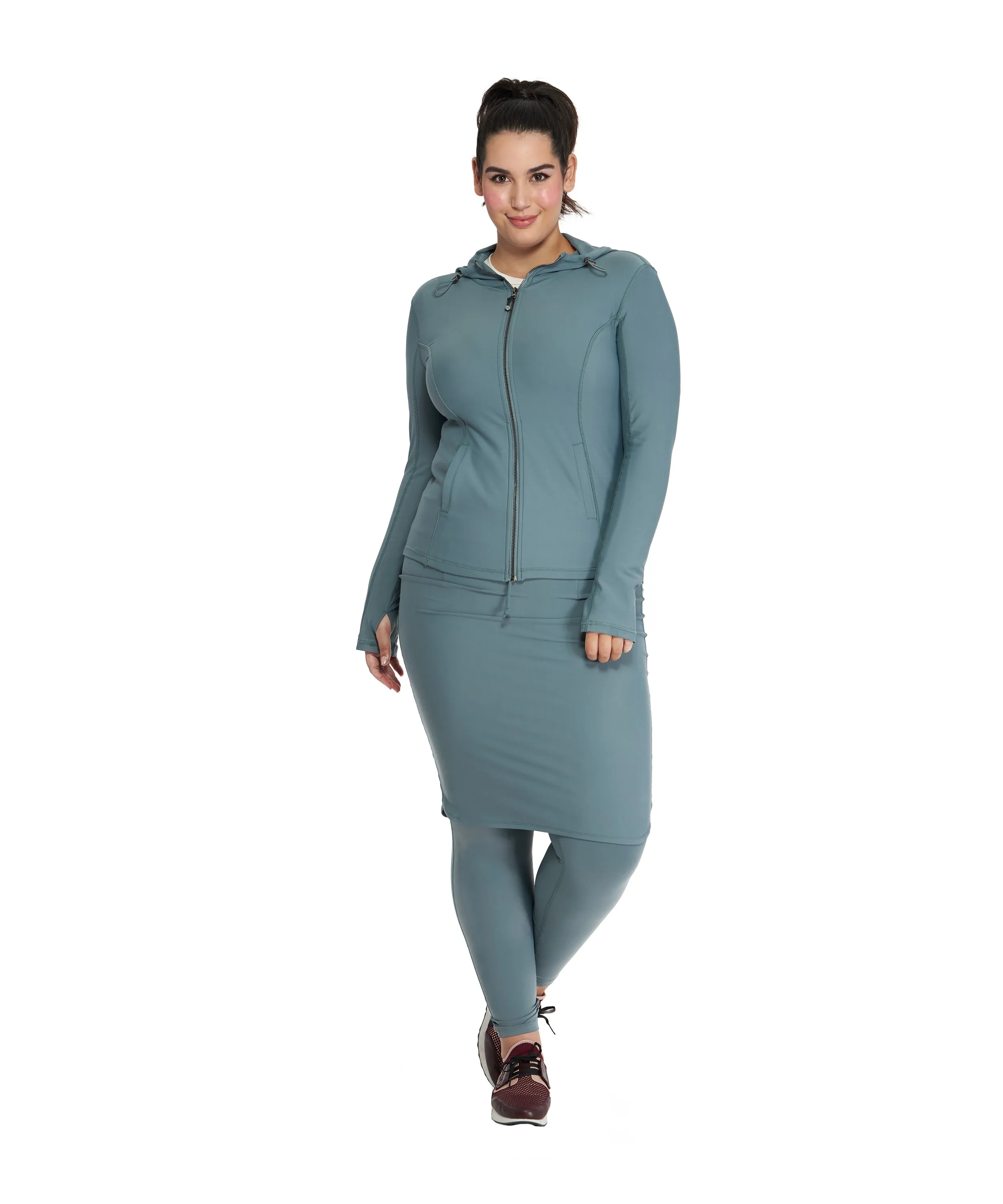 Activewear Pencil Skirt Attached to Leggings, Colors