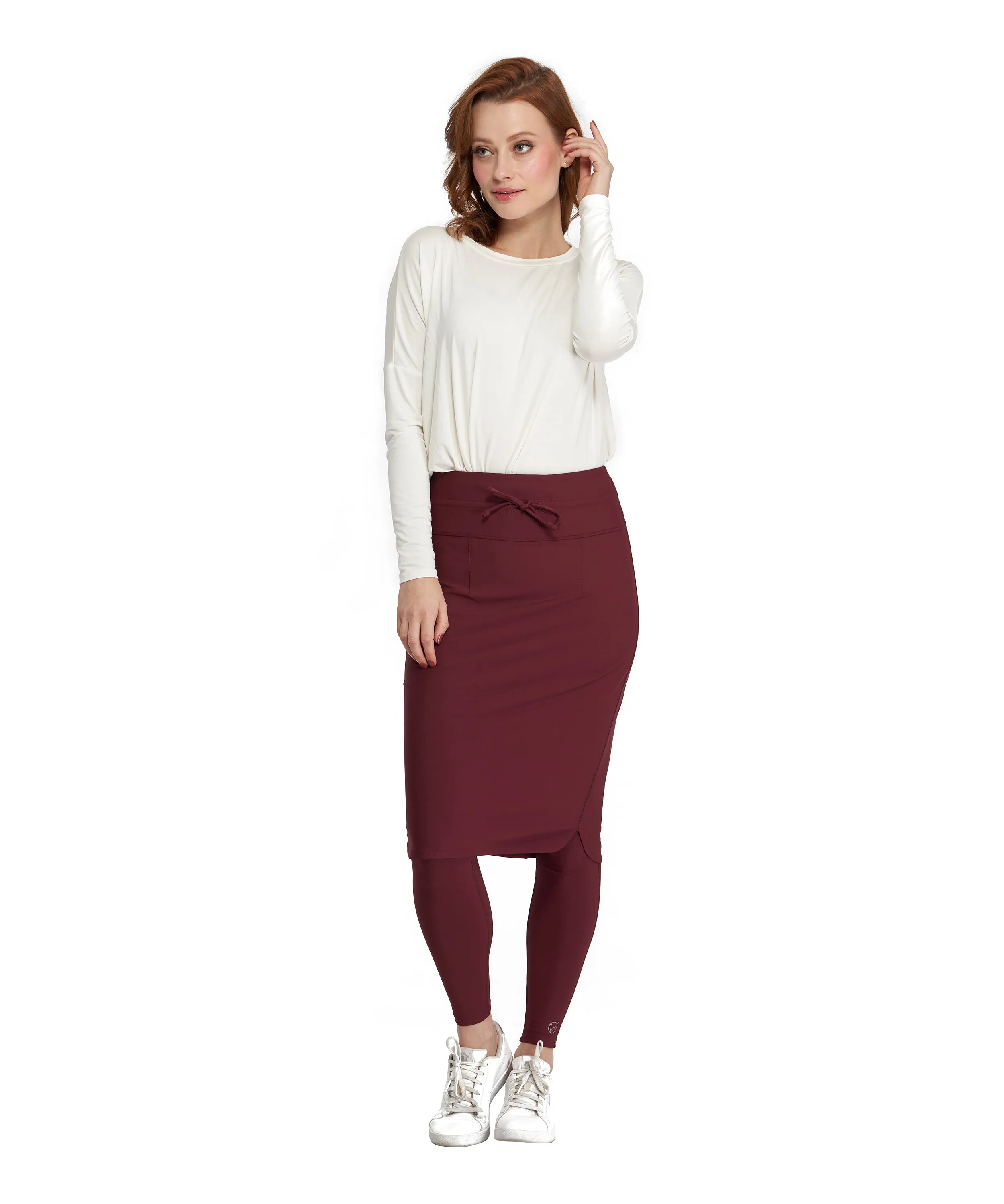 Activewear Pencil Skirt Attached to Leggings, Colors