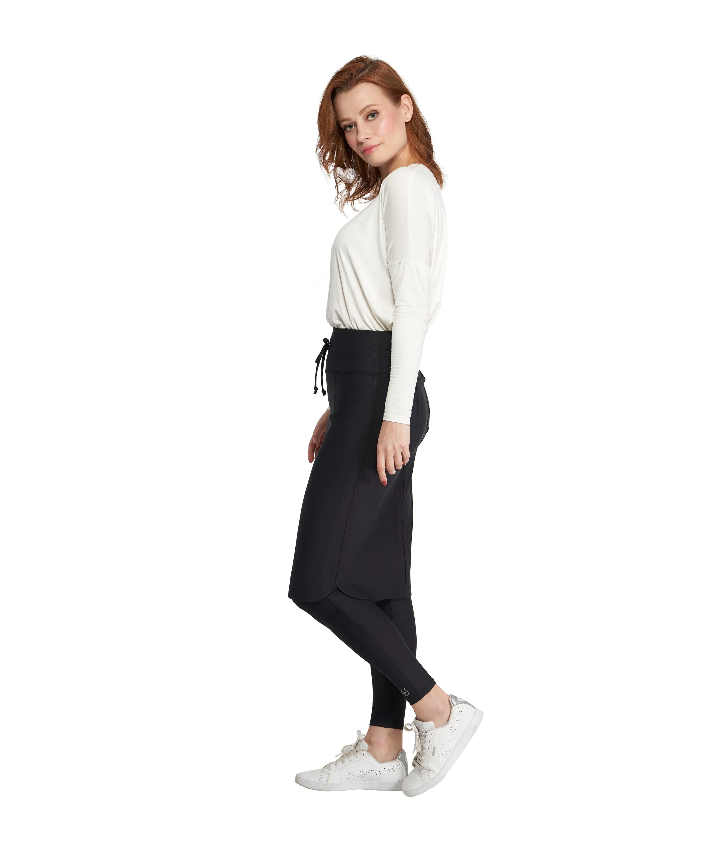 Activewear Pencil Skirt Attached to Leggings, Colors