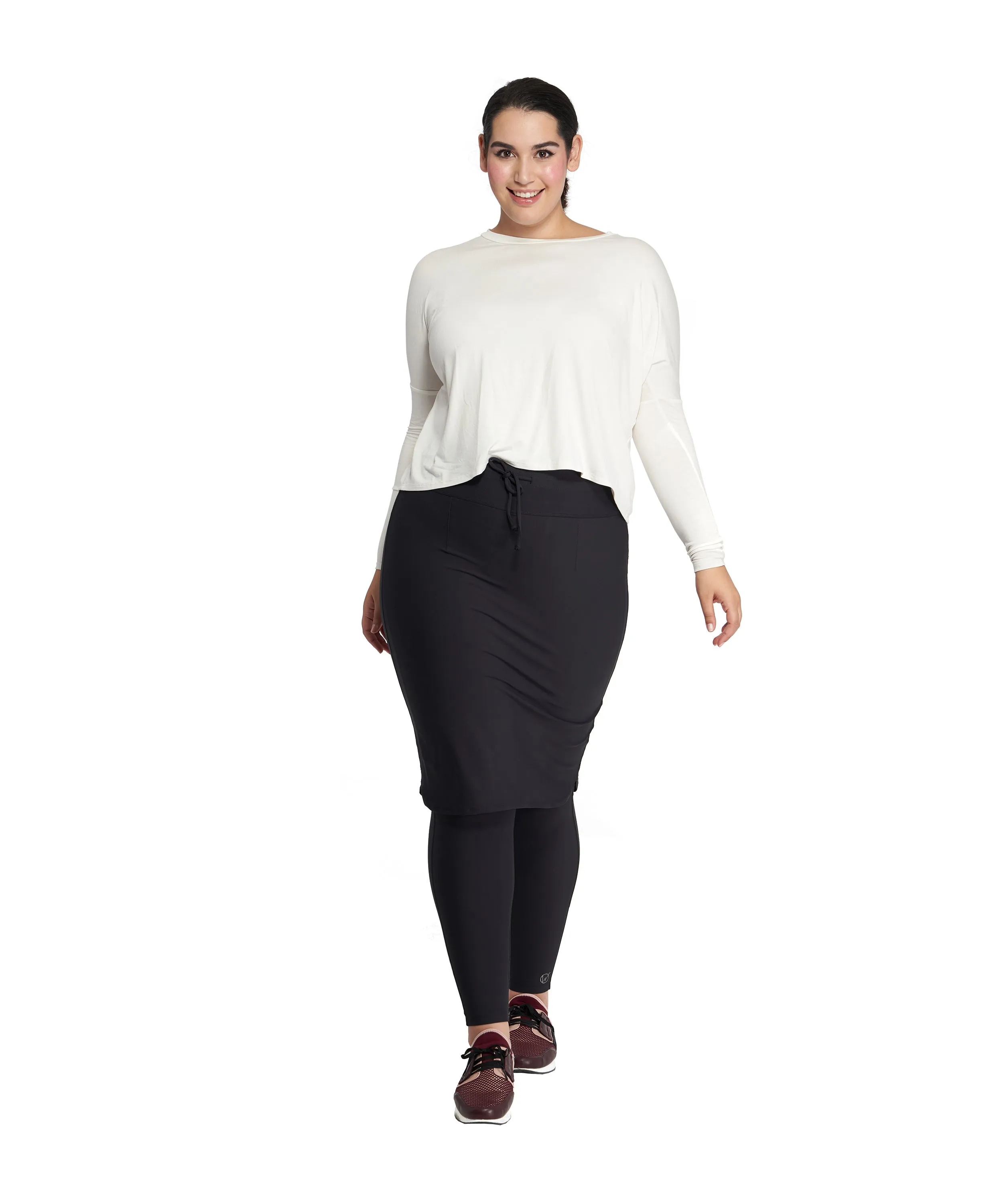 Activewear Pencil Skirt Attached to Leggings, Colors
