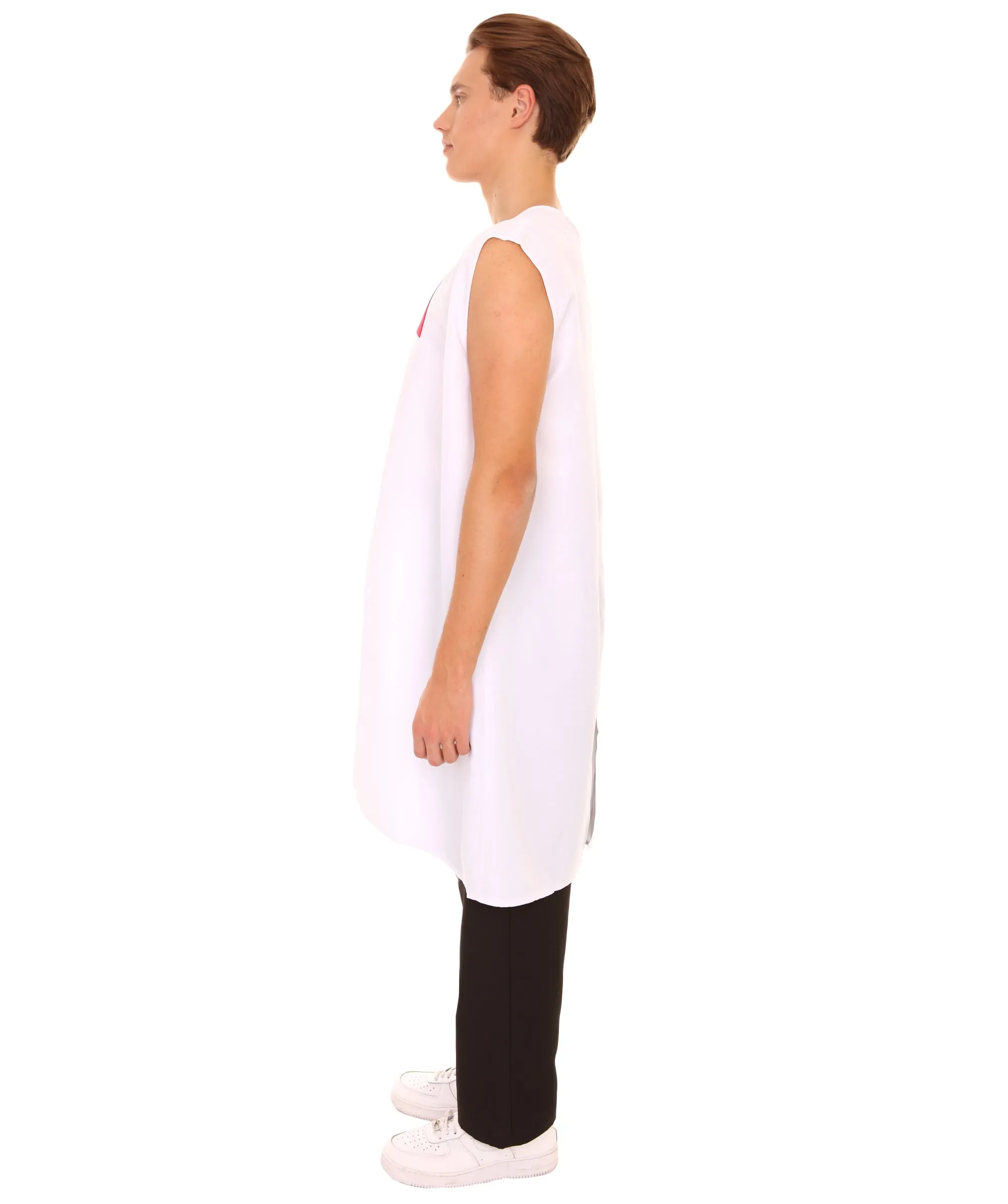 Adult Men's Blessume Medieval Templar Knight Tunic Historical Costume | White Cosplay Costume