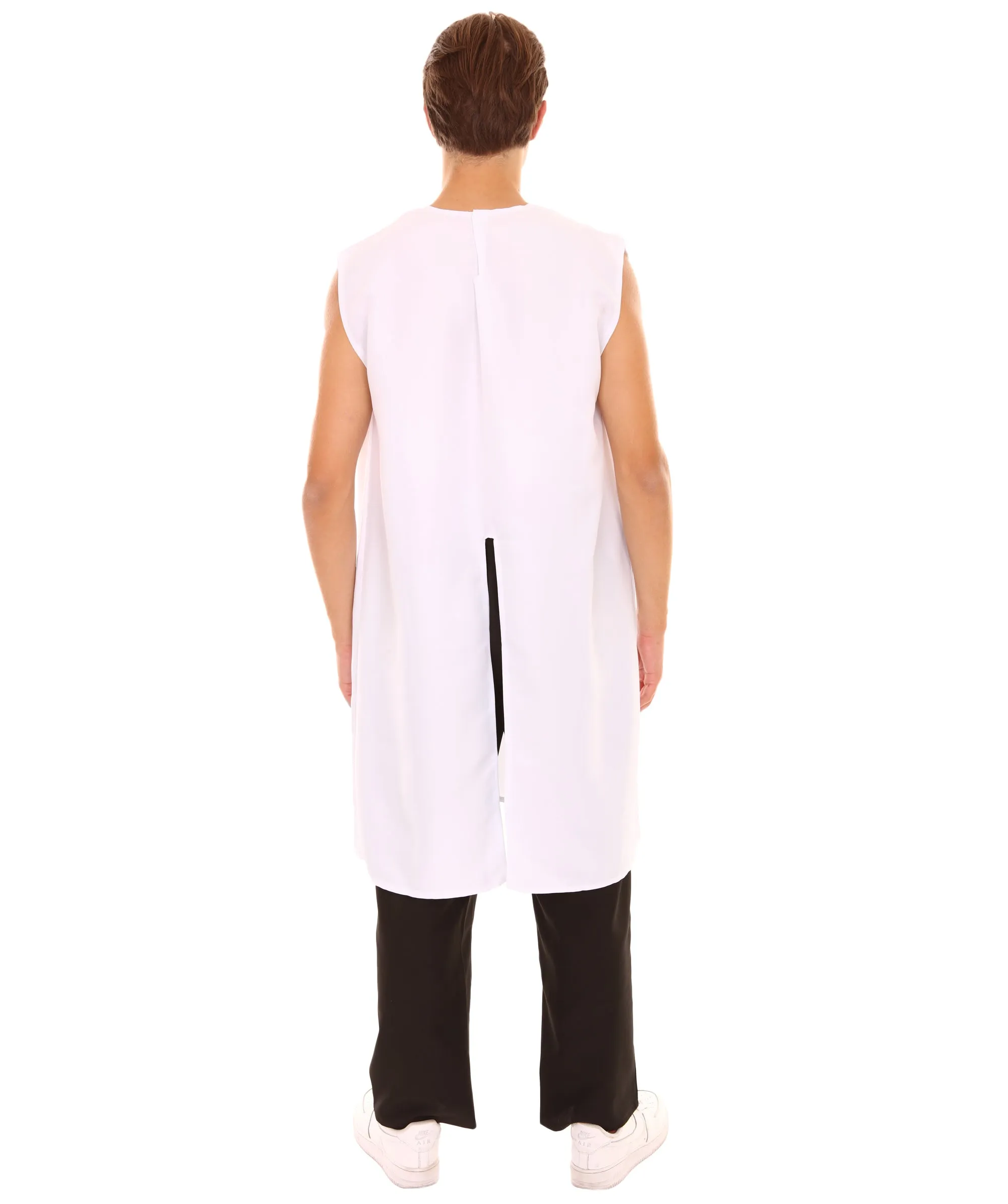 Adult Men's Blessume Medieval Templar Knight Tunic Historical Costume | White Cosplay Costume