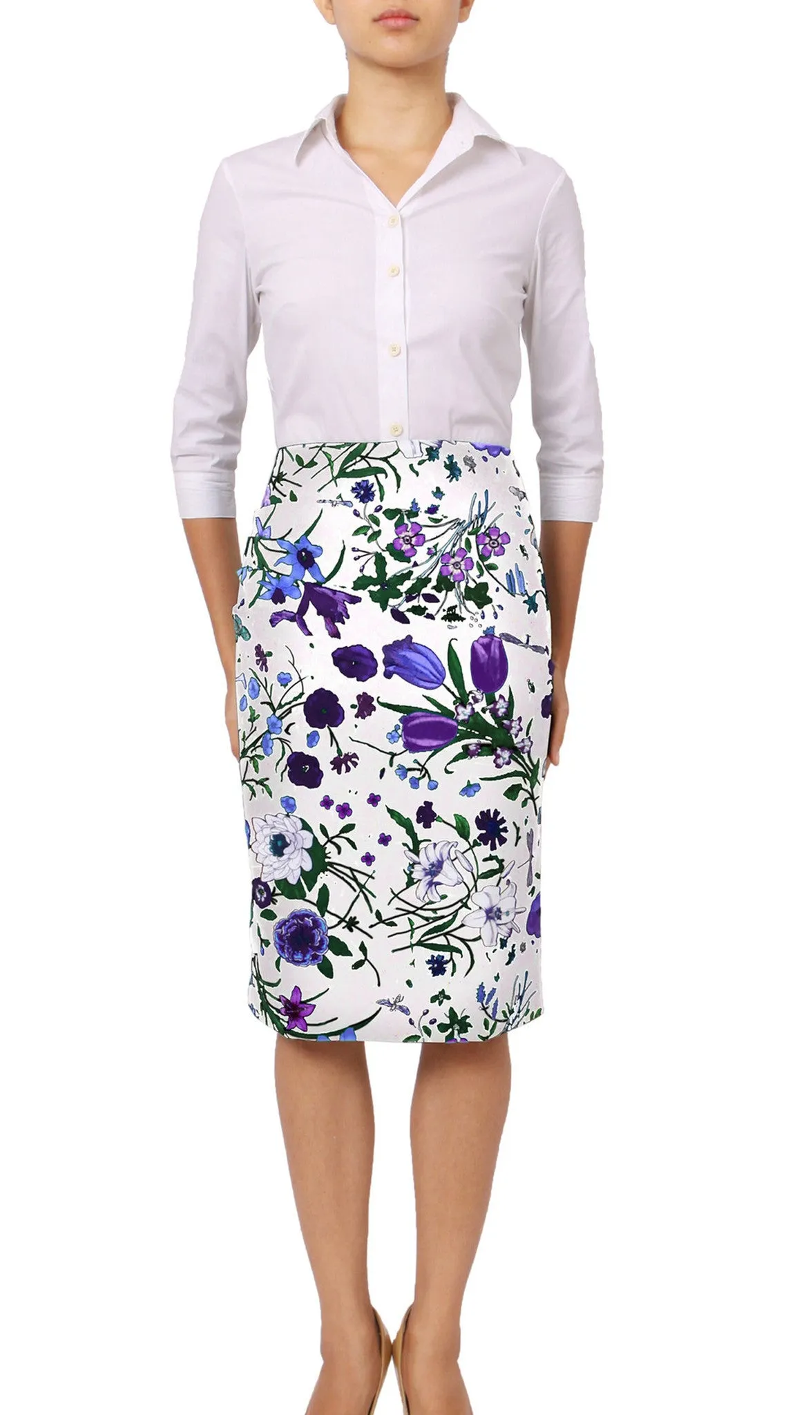 Annette Skirt Cotton Stretch (Botanical Garden)