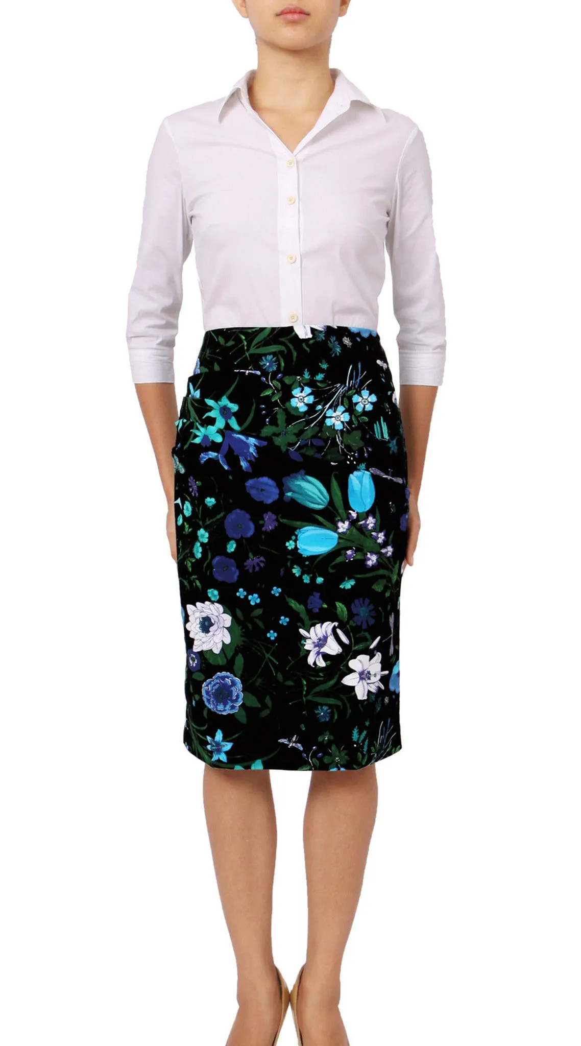 Annette Skirt Cotton Stretch (Botanical Garden)