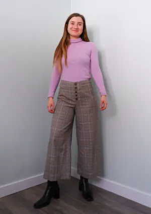 Anthropologie Houndstooth Plaid Culottes - 4/6