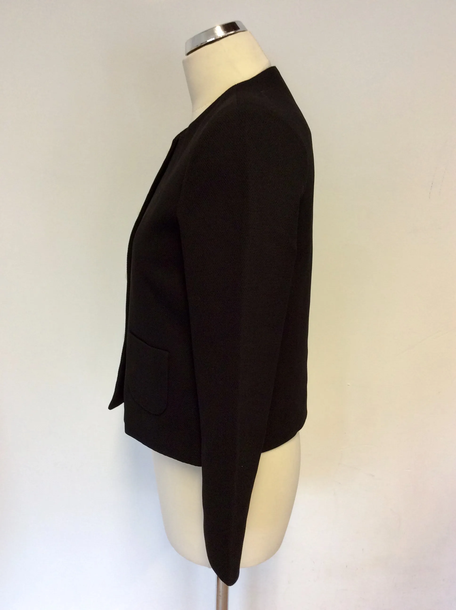 AXEL BLACK JACKET & WHITE PENCIL SKIRT SUIT SIZE UK 10