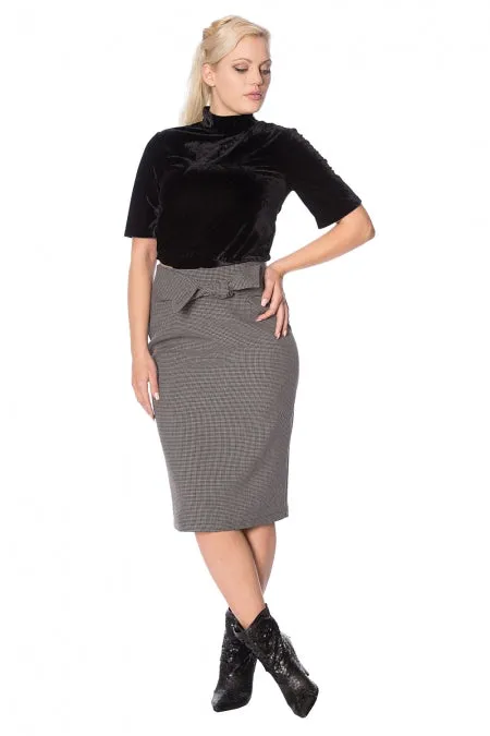 Banned Apparel - Betty Tie Front Pencil Skirt