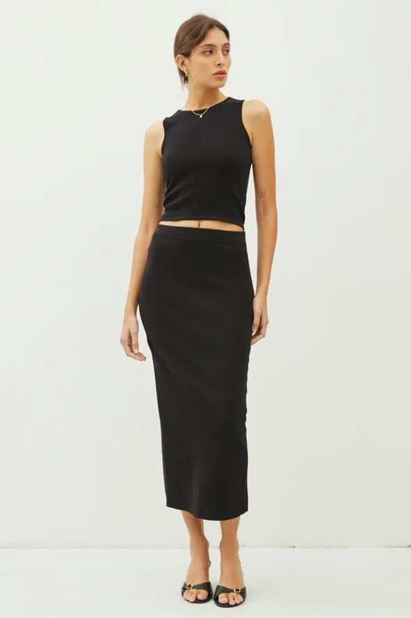 Be Cool Knitted High Rise Midi Skirt