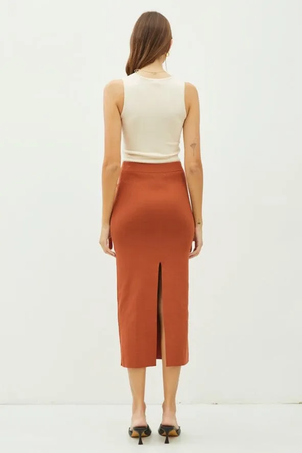 Be Cool Knitted High Rise Midi Skirt