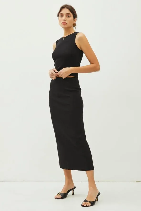 Be Cool Knitted High Rise Midi Skirt