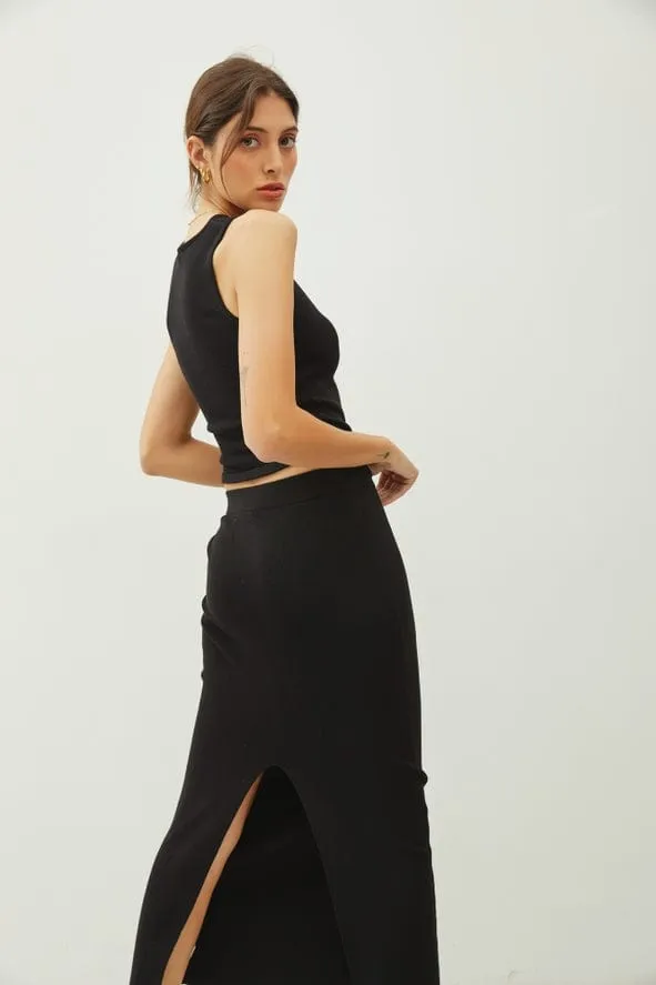 Be Cool Knitted High Rise Midi Skirt