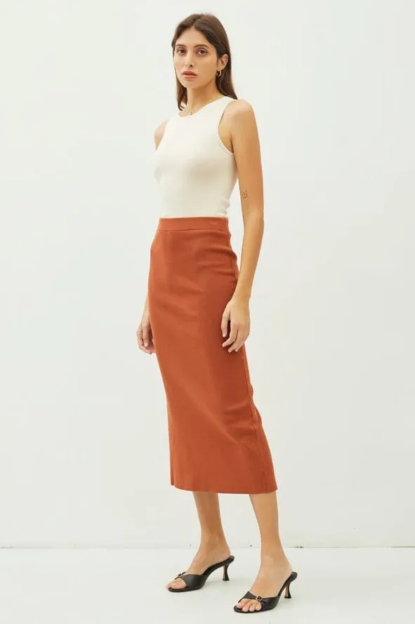 Be Cool Knitted High Rise Midi Skirt