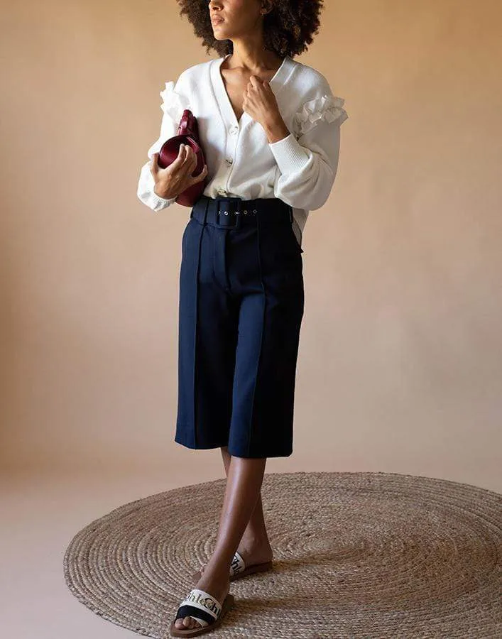 Belted Jersey Culottes