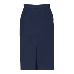 Besy Midi Pencil Skirt - 26W UK 6 Navy Polyester Blend