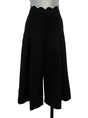 Black Scallop Culottes
