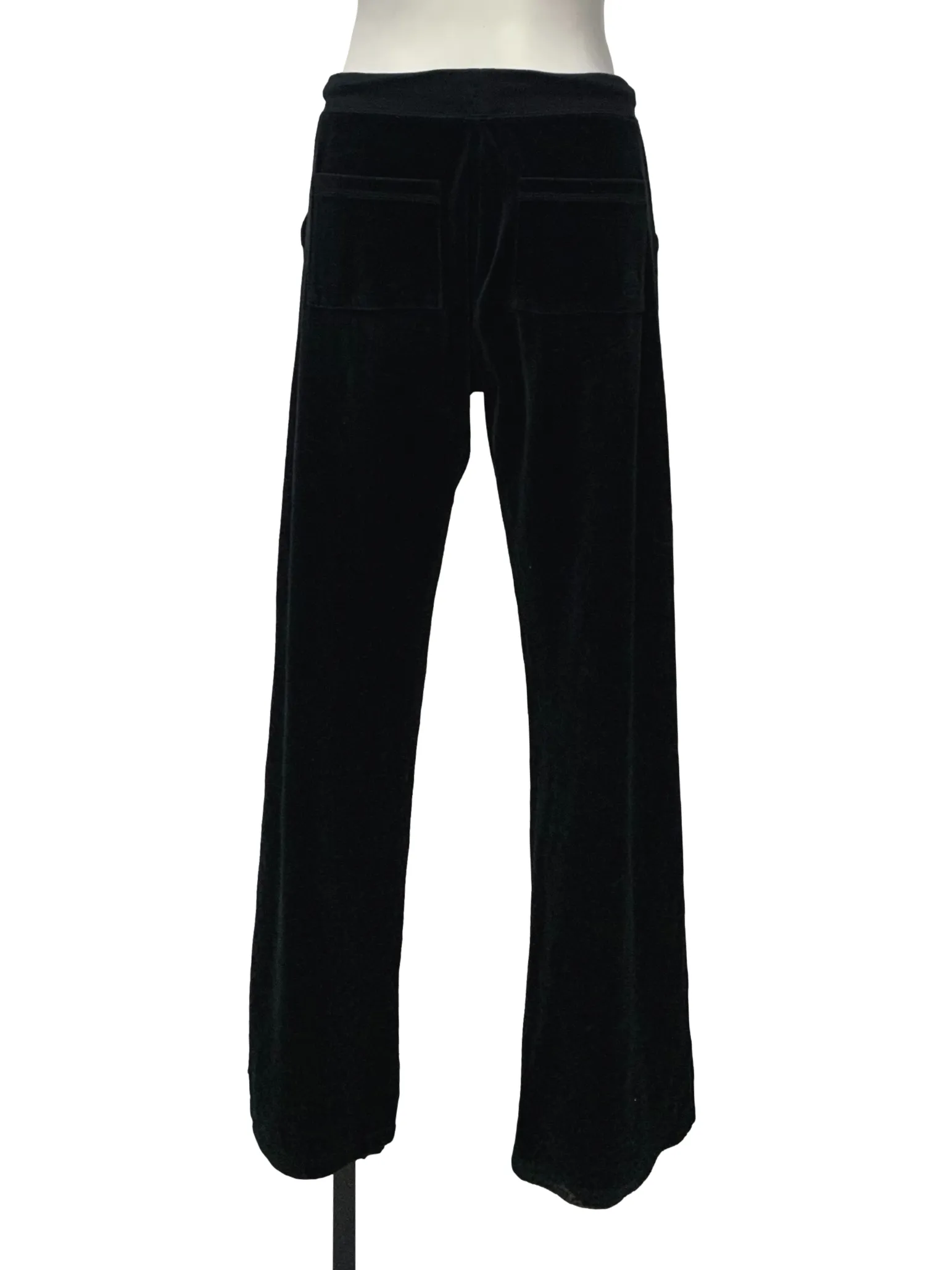 Black Velvet Drawstring Pants