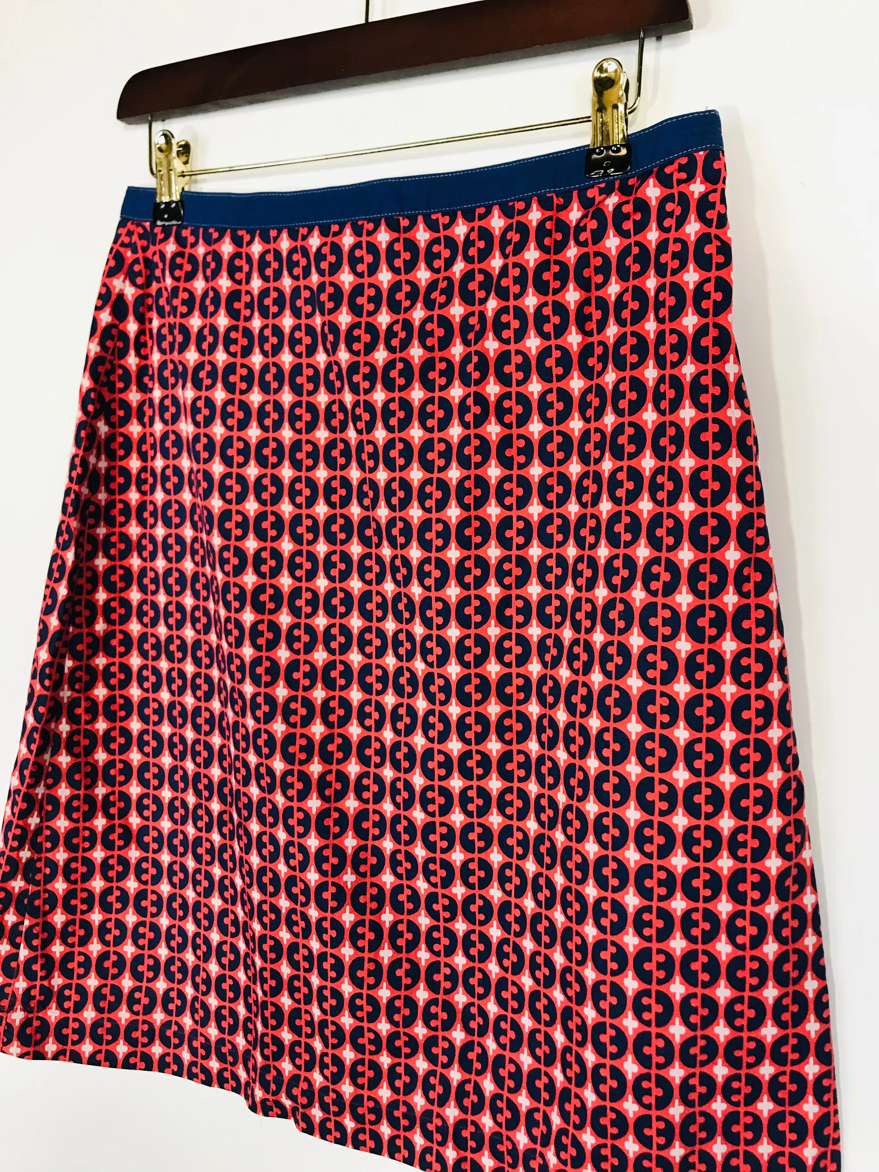 Boden Women's Patterned Pencil Skirt | UK10 | Orange