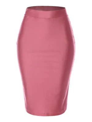 Bodycon Satin Pencil Skirt