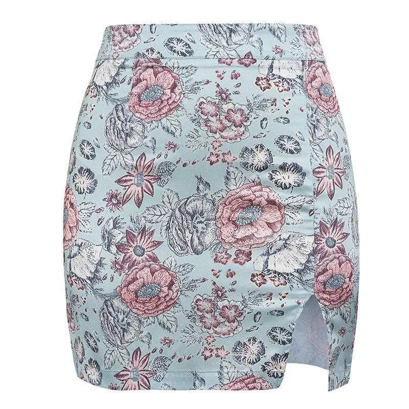 Boho Mini Pencil Skirt