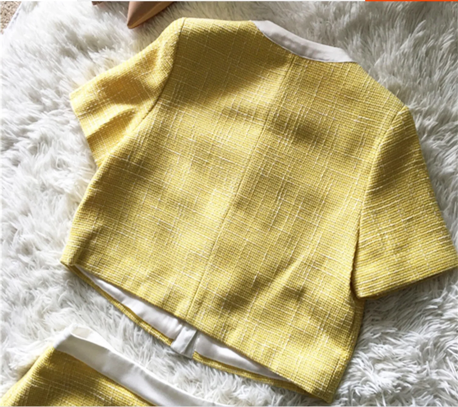Bright Yellow Contrast Braid Dress Uniform