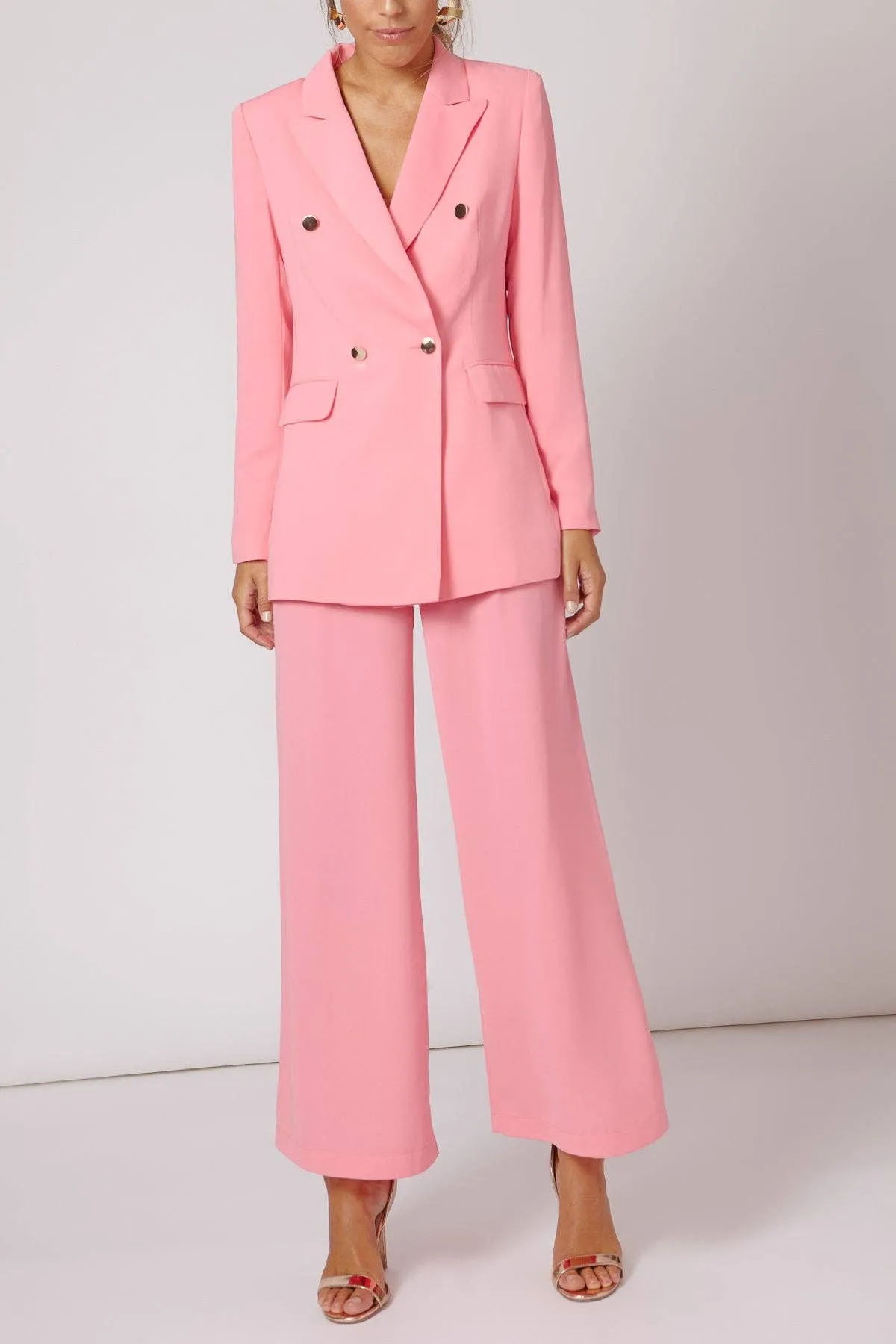 Bruna Flamenco Pink Bibi Jacket and Libi Pants Suit Iconics