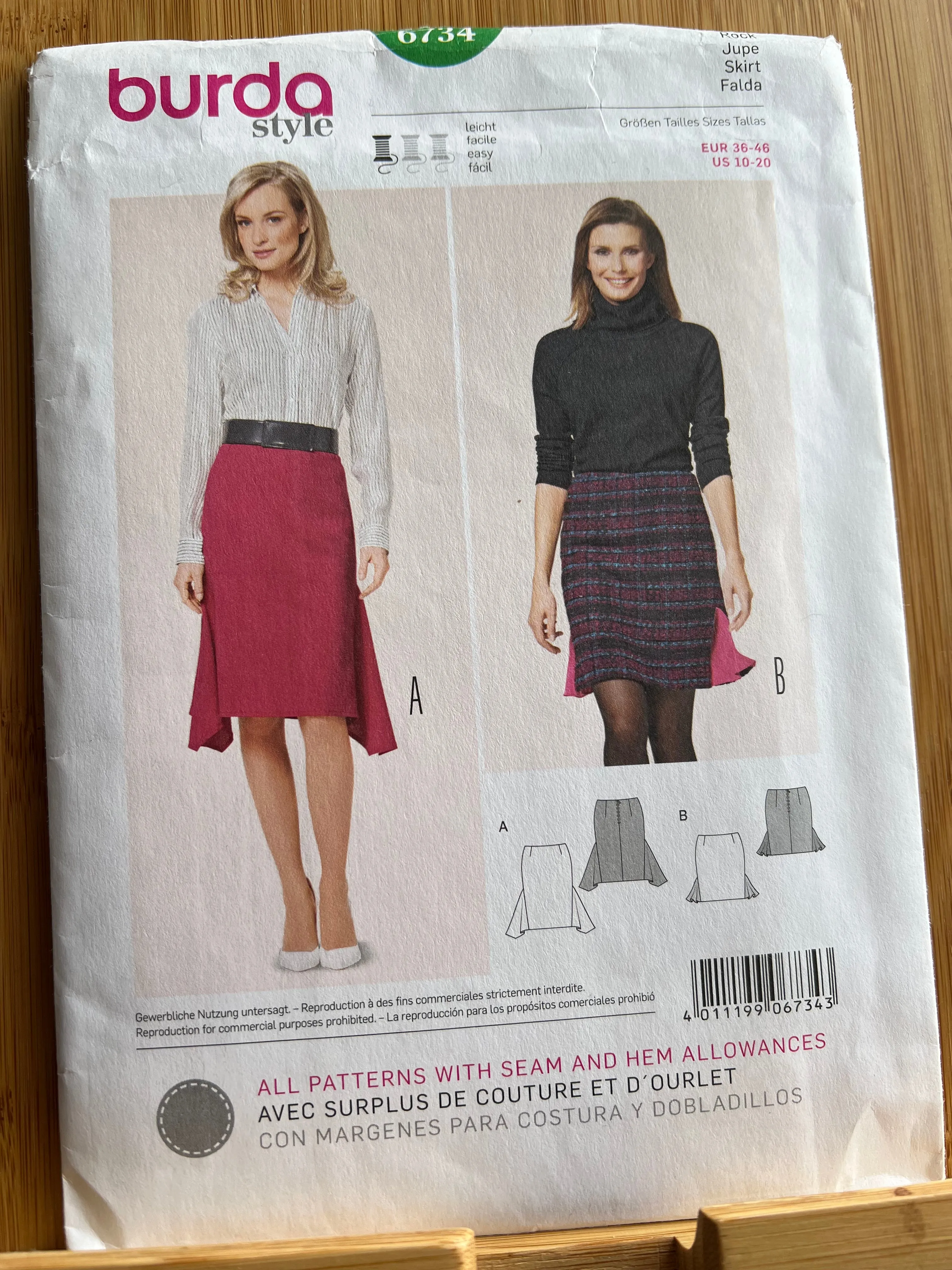 Burda Pattern #6734   Size 10-12-14-16-18-20