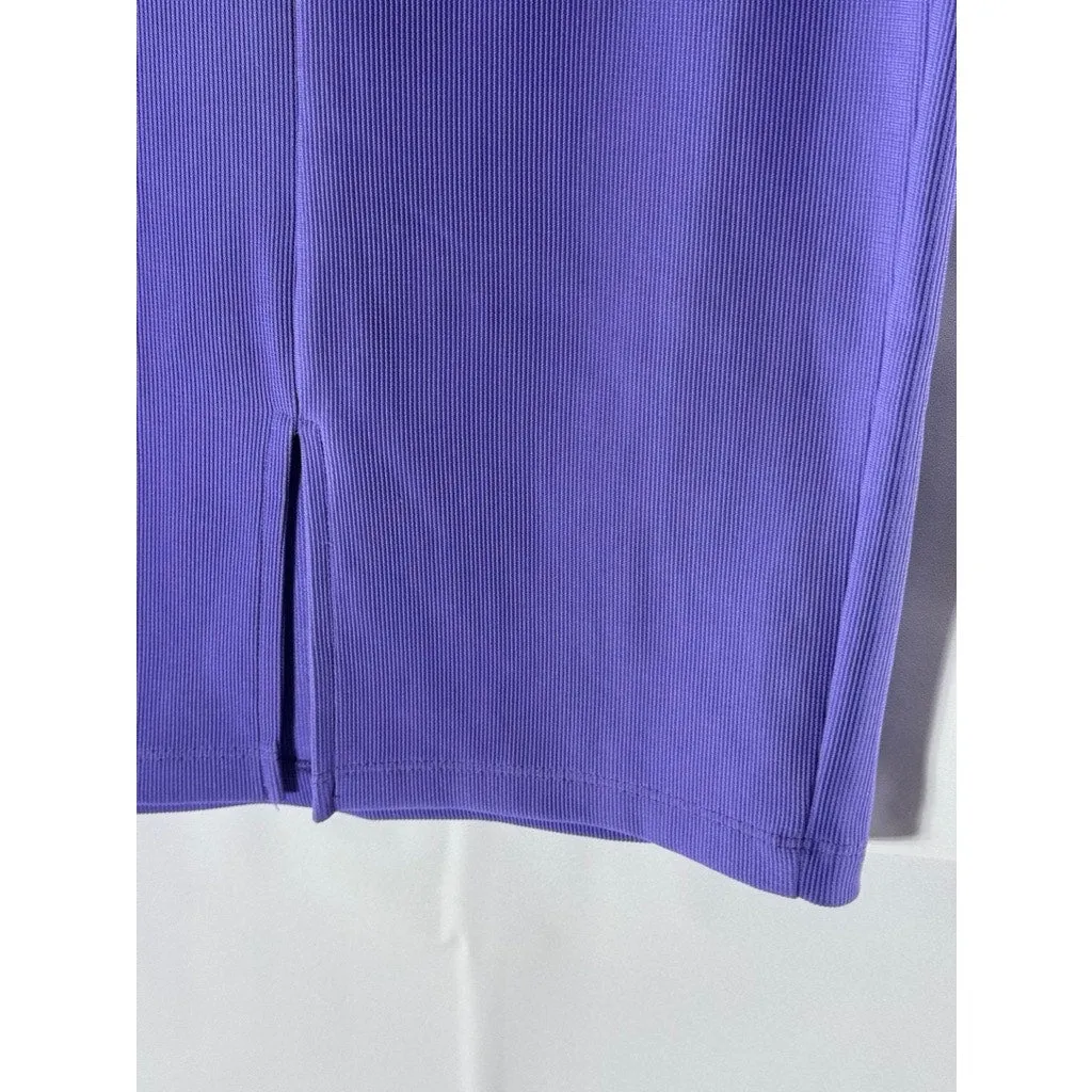 BUSSEM Women's Purple Ribbed Knit Pull-On Straight-Pencil Skirt SZ 38(USM)