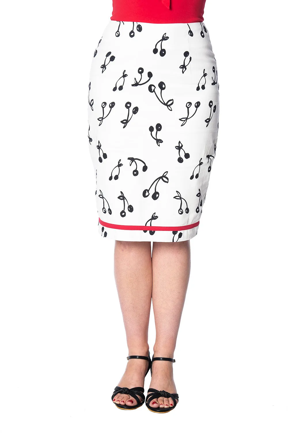 CHERRY POP PENCIL SKIRT