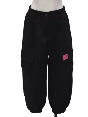Coal Black Cargo Pants