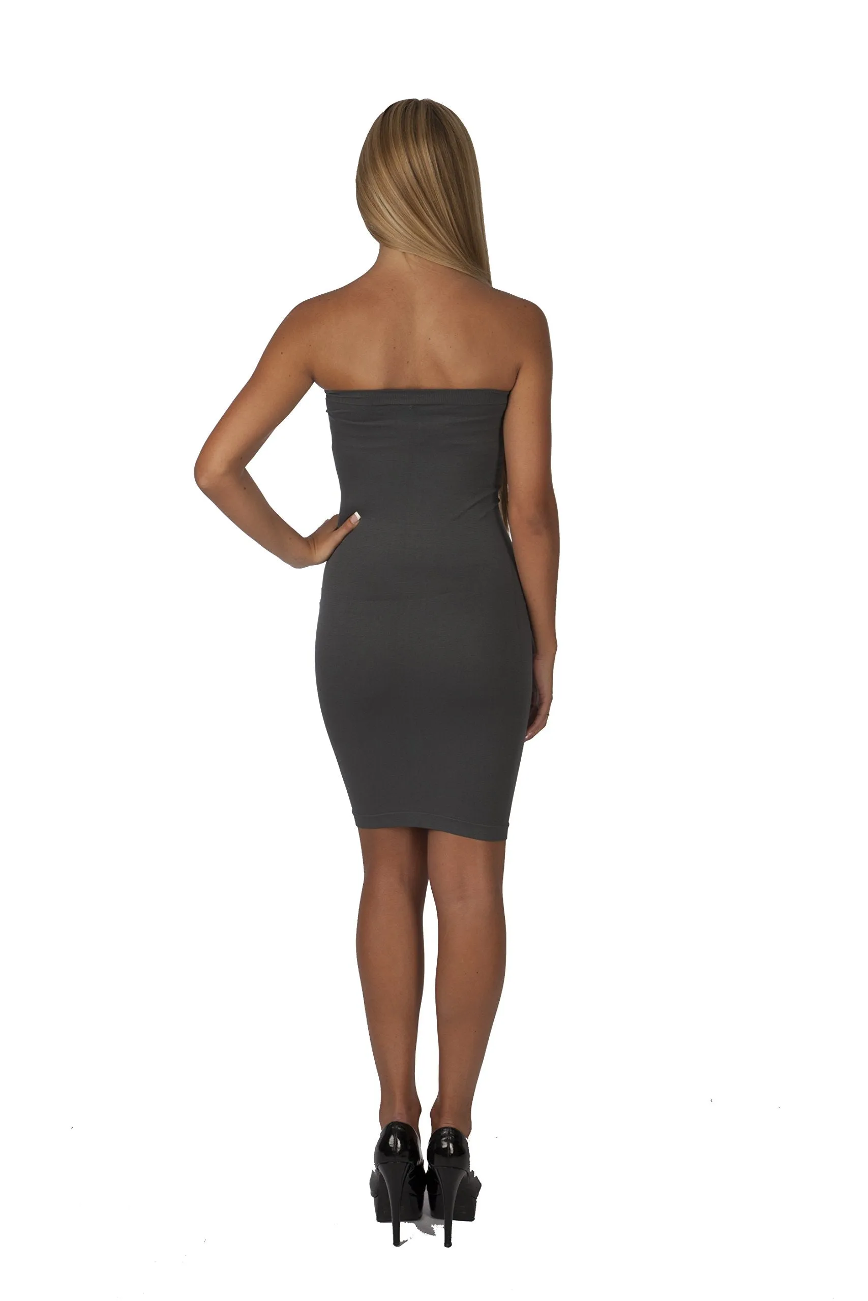 Convertible Pencil Skirt Tube Strapless Dress Stretch Slip