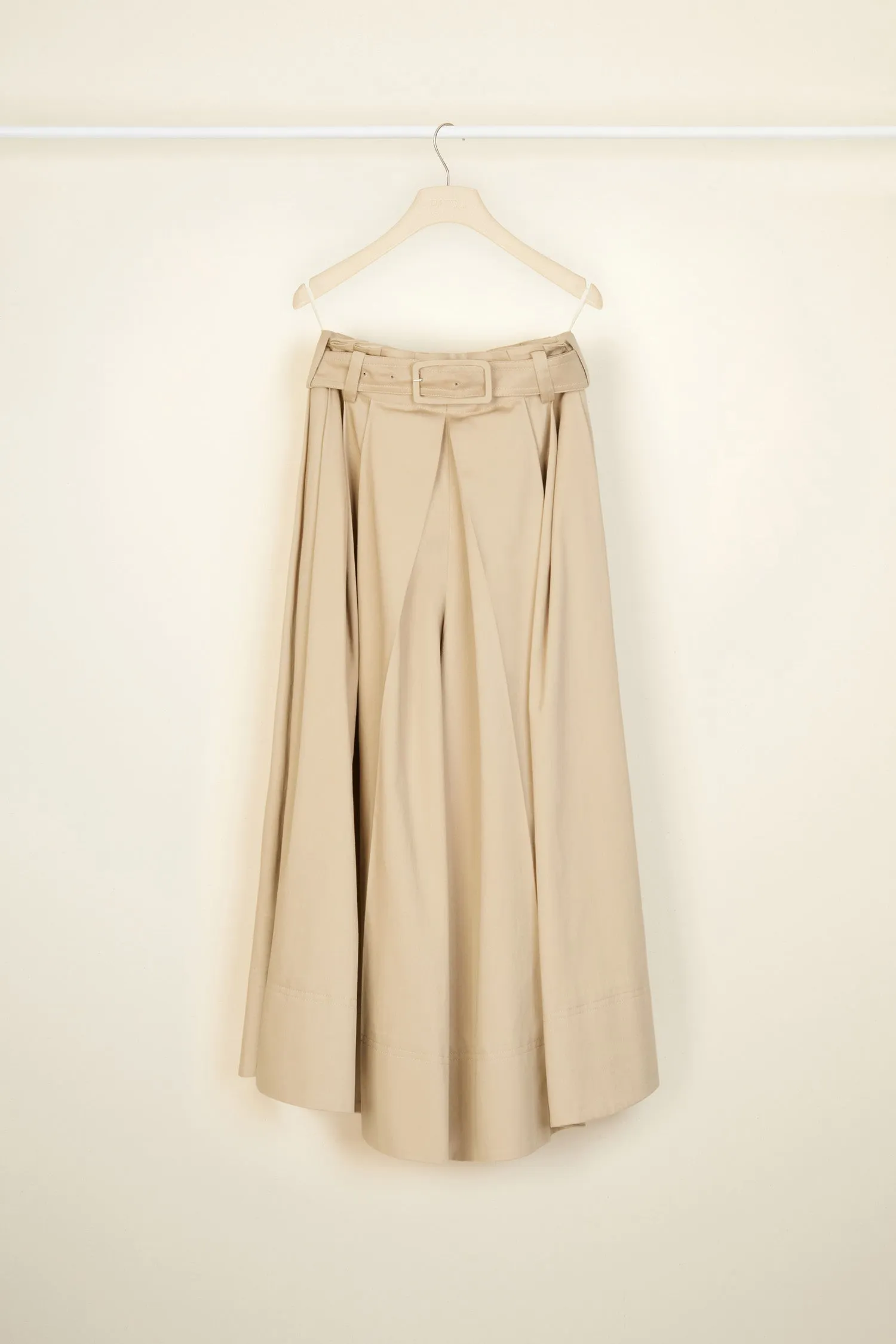 Cotton gabardine culottes in organic cotton