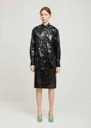Cyndi Lacquered Pencil Skirt